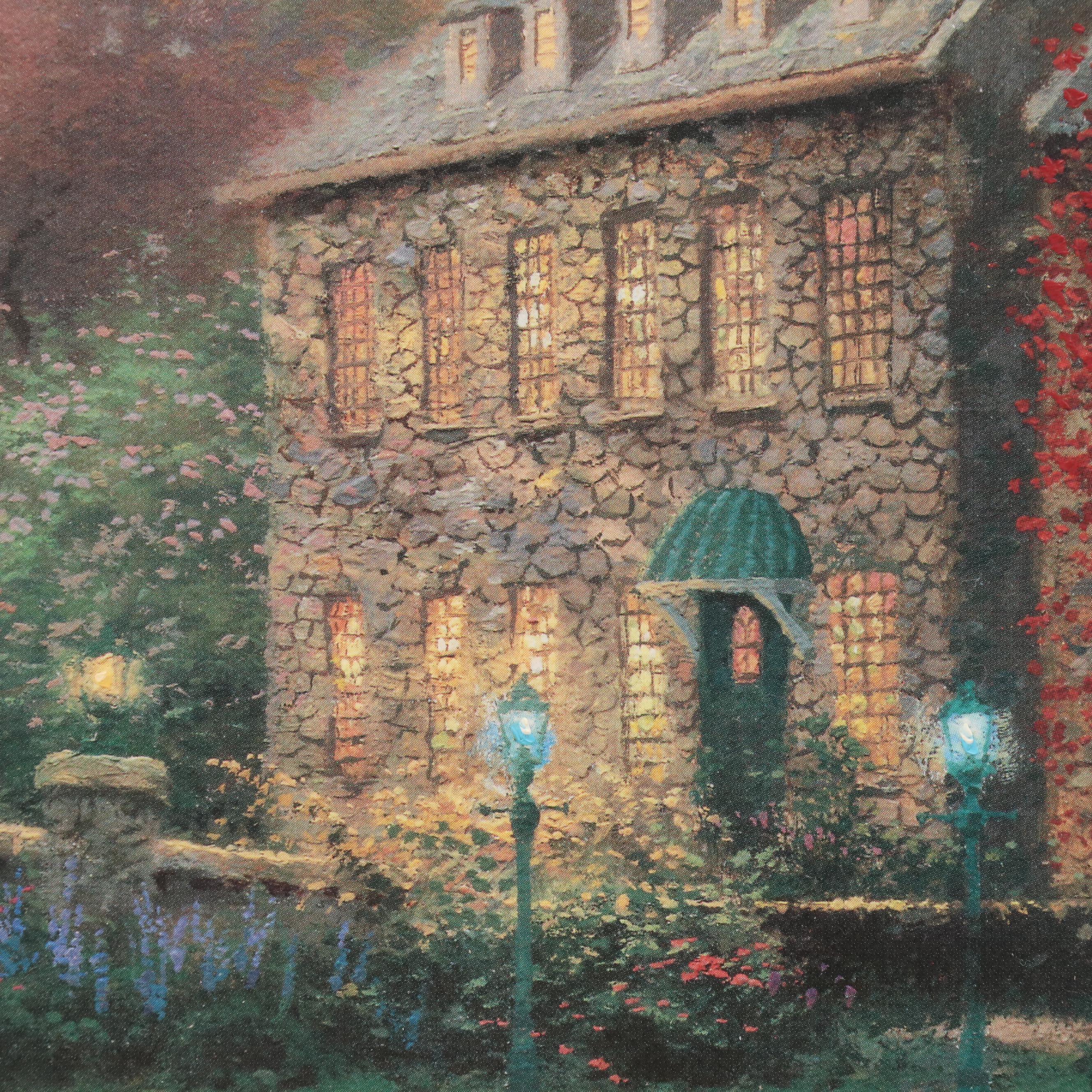 Thomas Kinkade Hand-Embellished Offset Lithograph "Lamplight Inn"