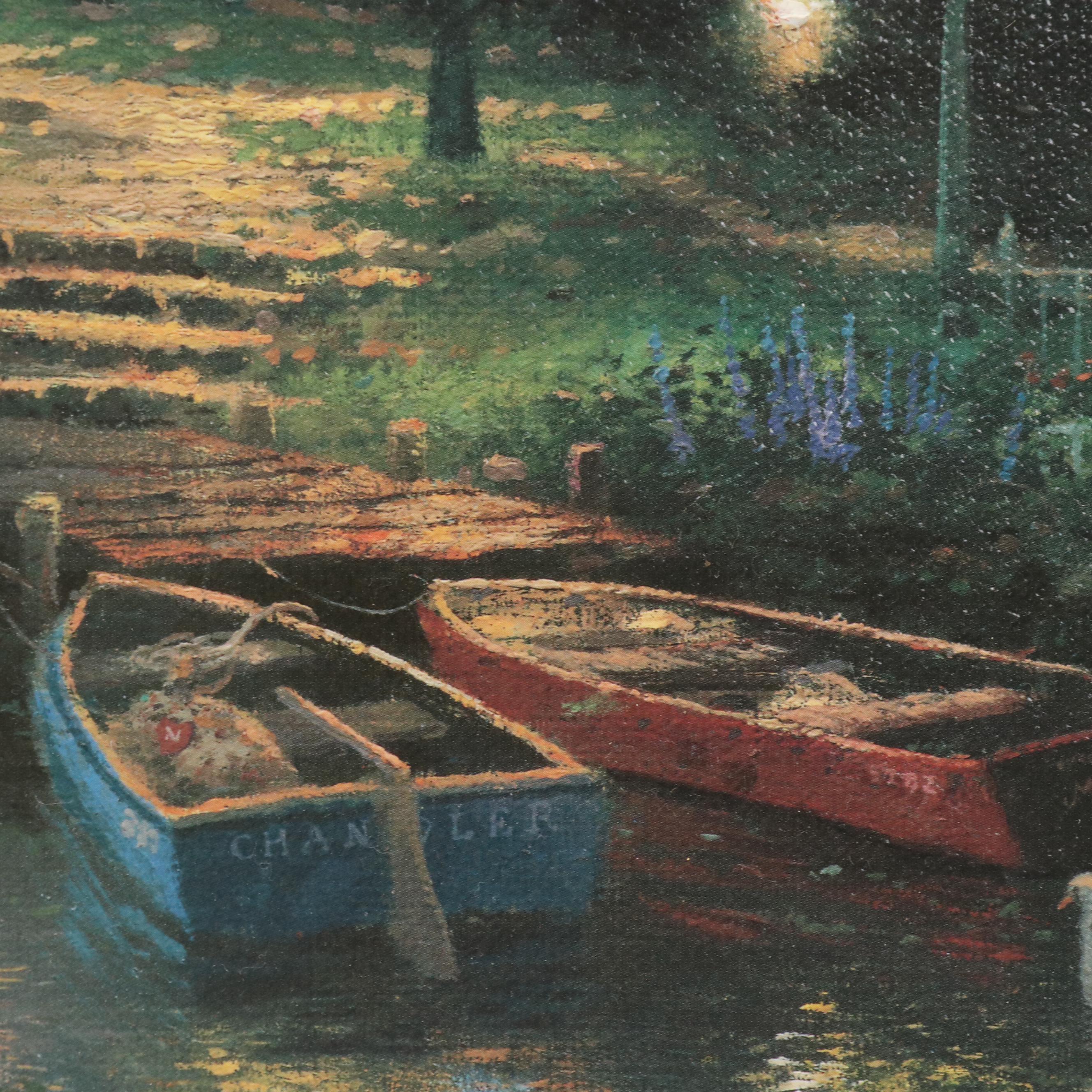 Thomas Kinkade Hand-Embellished Offset Lithograph "Lamplight Inn"