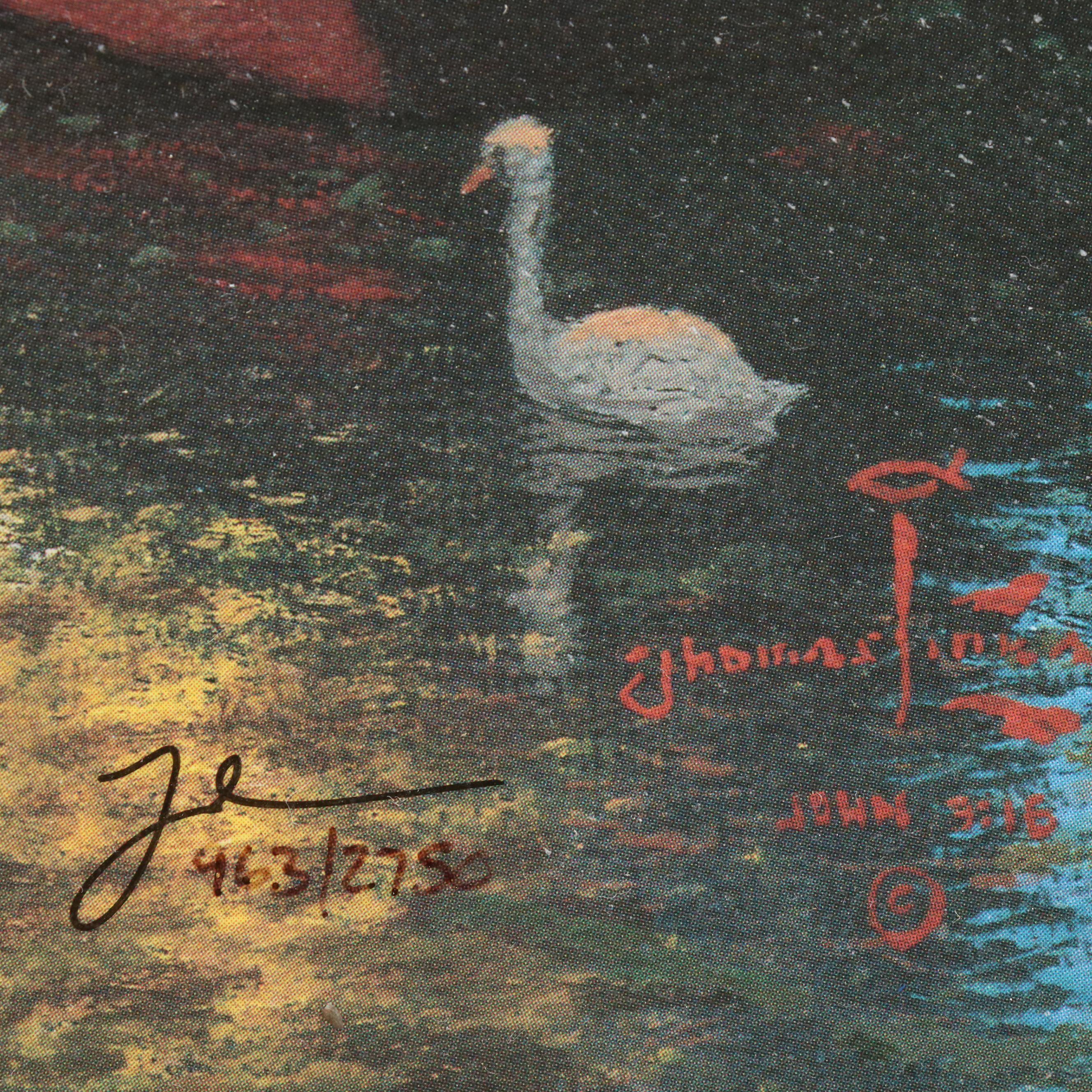 Thomas Kinkade Hand-Embellished Offset Lithograph "Lamplight Inn"