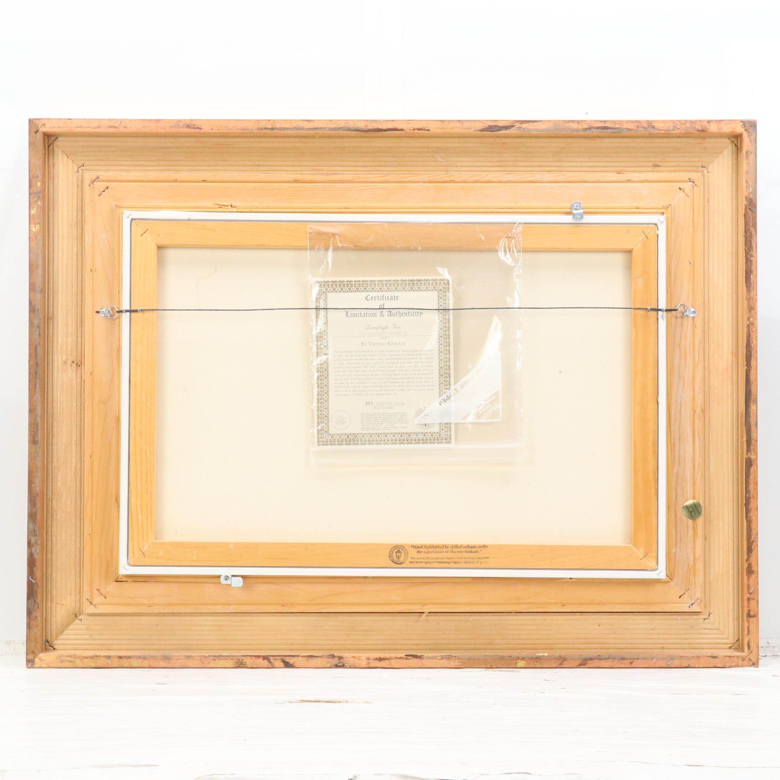 Thomas Kinkade Hand-Embellished Offset Lithograph "Lamplight Inn"