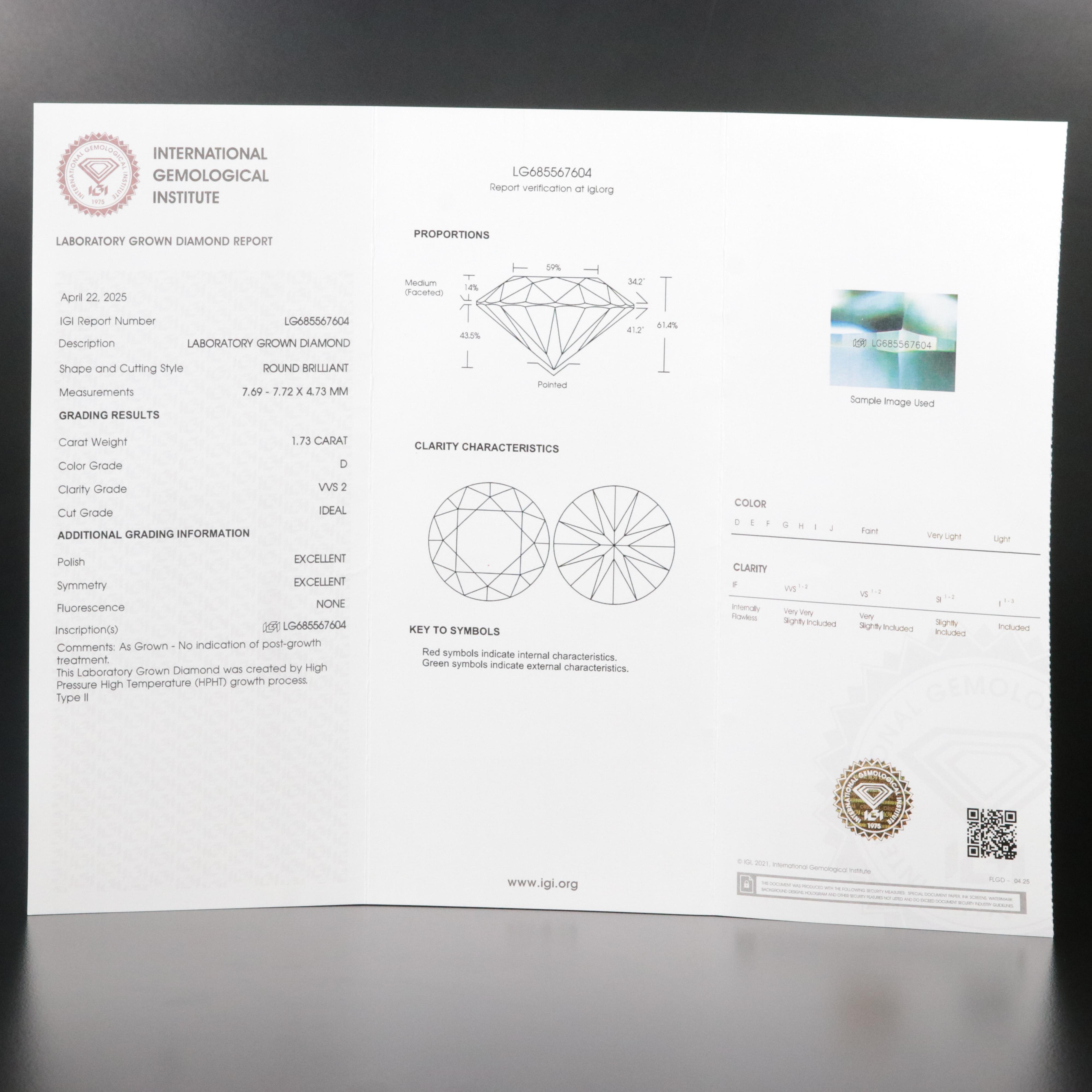 Platinum 3.46 CTW Lab Grown Diamond Stud Earrings with IGI Report