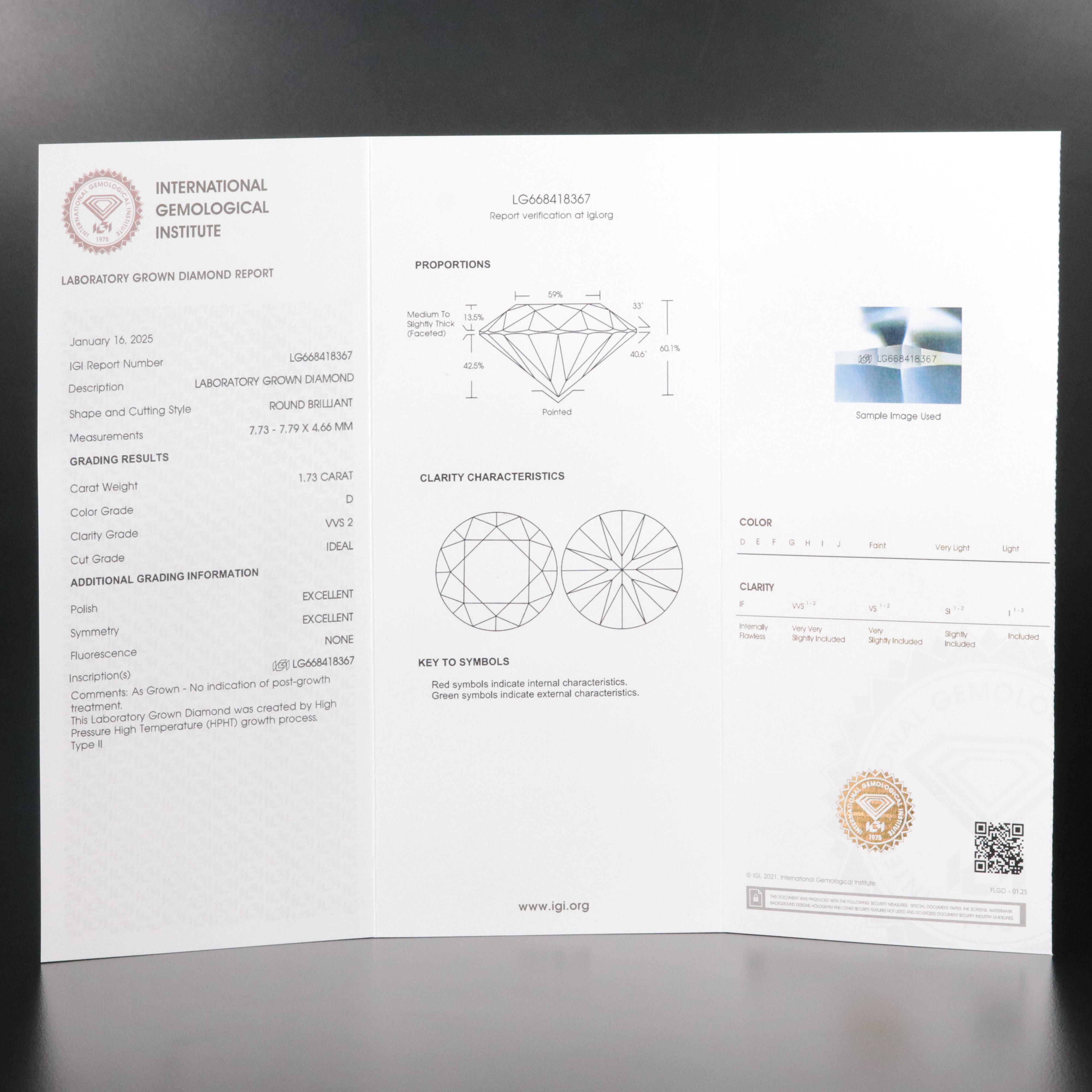 Platinum 3.46 CTW Lab Grown Diamond Stud Earrings with IGI Report