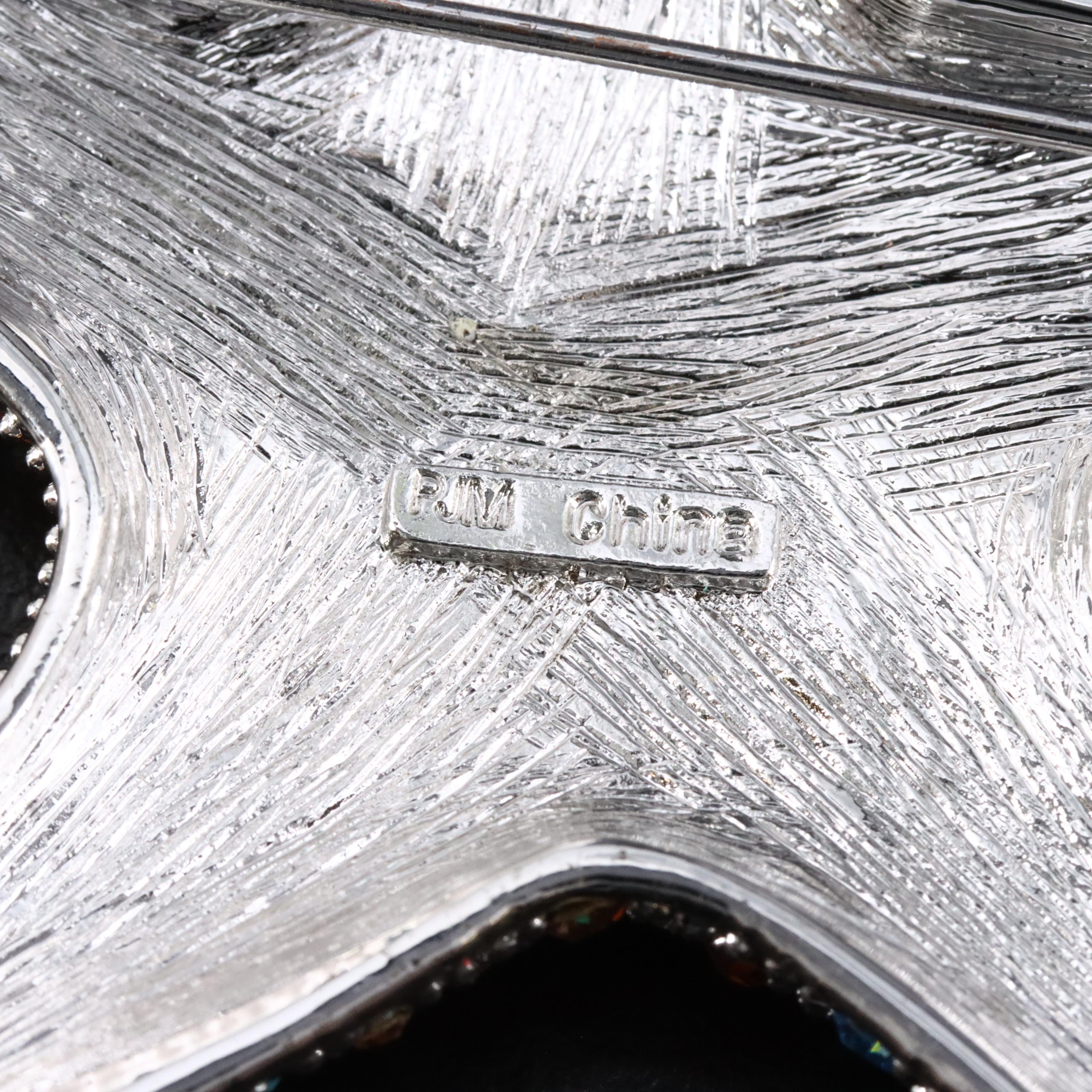 Rhinestone Starfish Brooch