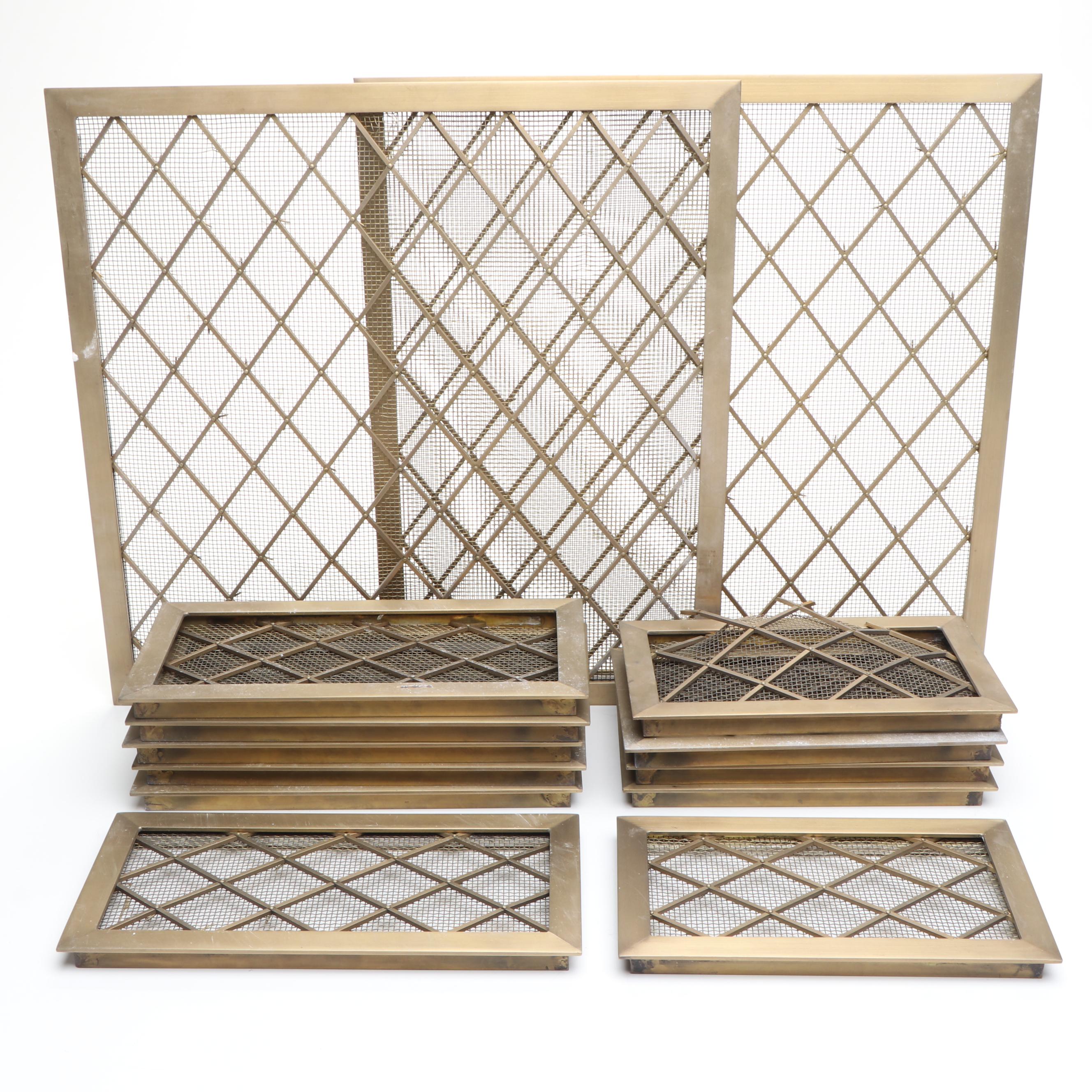 Brushed Brass Finish Vent Covers in Assorted Sizes