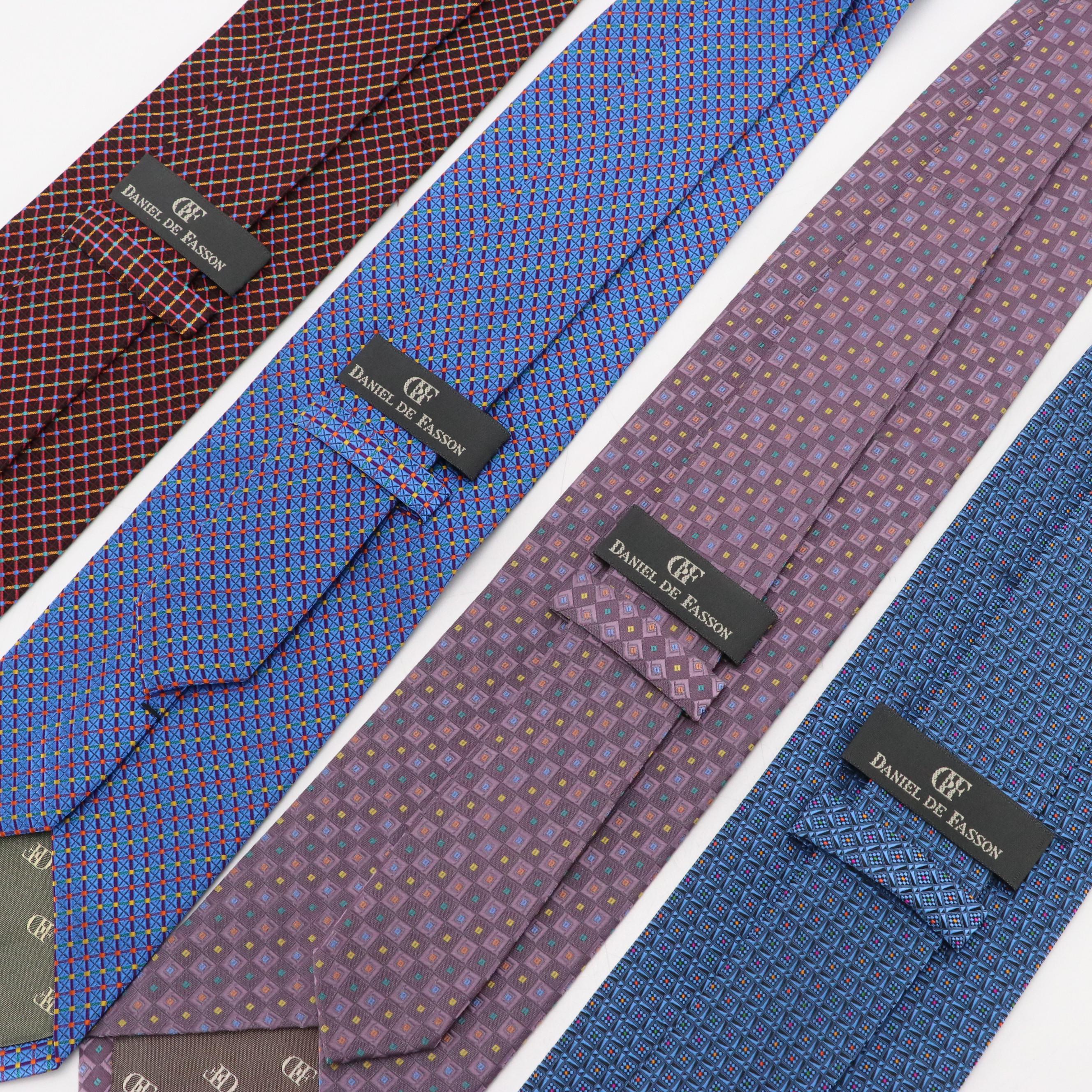 Daniel De Fasson Silk Printed Neckties