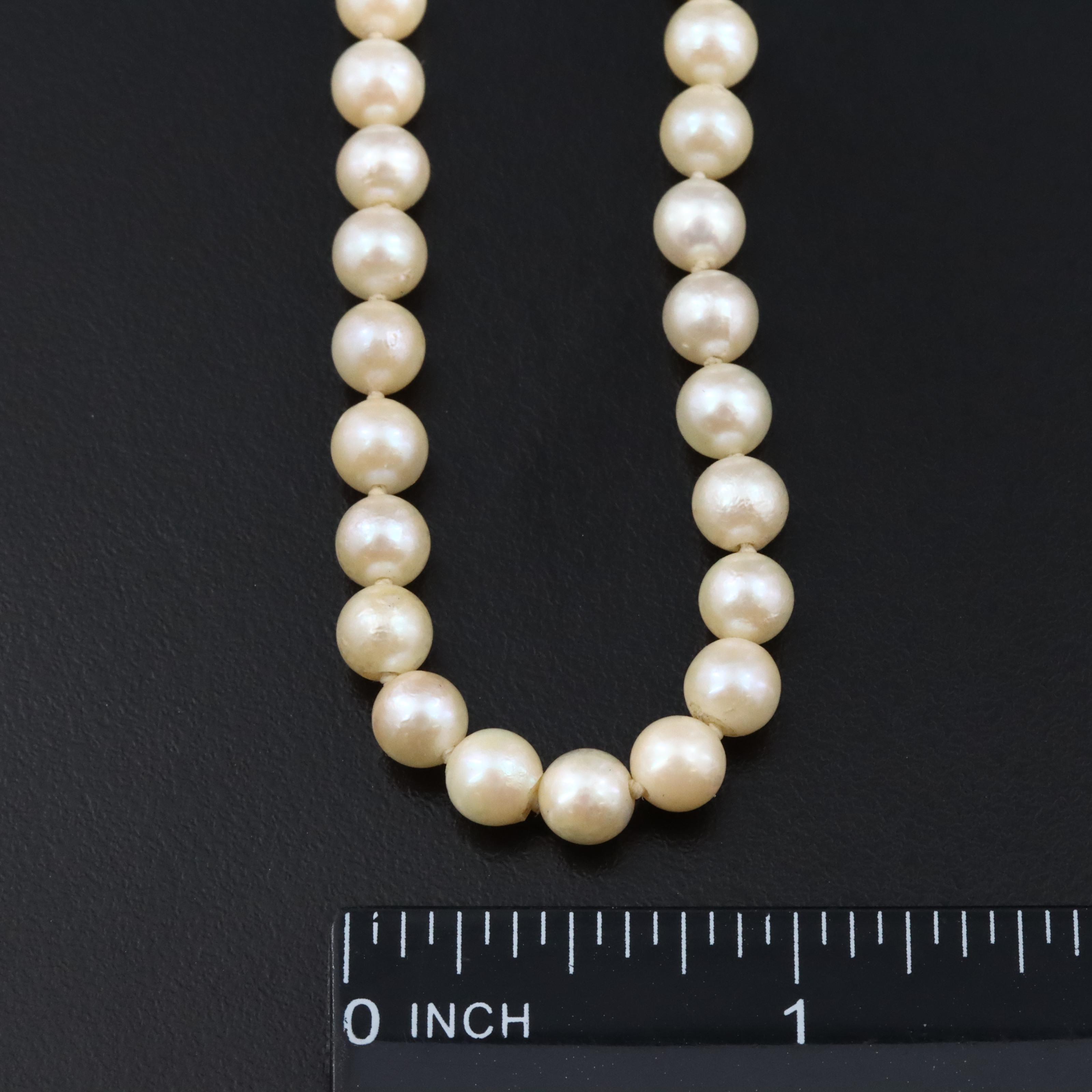 Pearl Necklace with Sterling Clasp