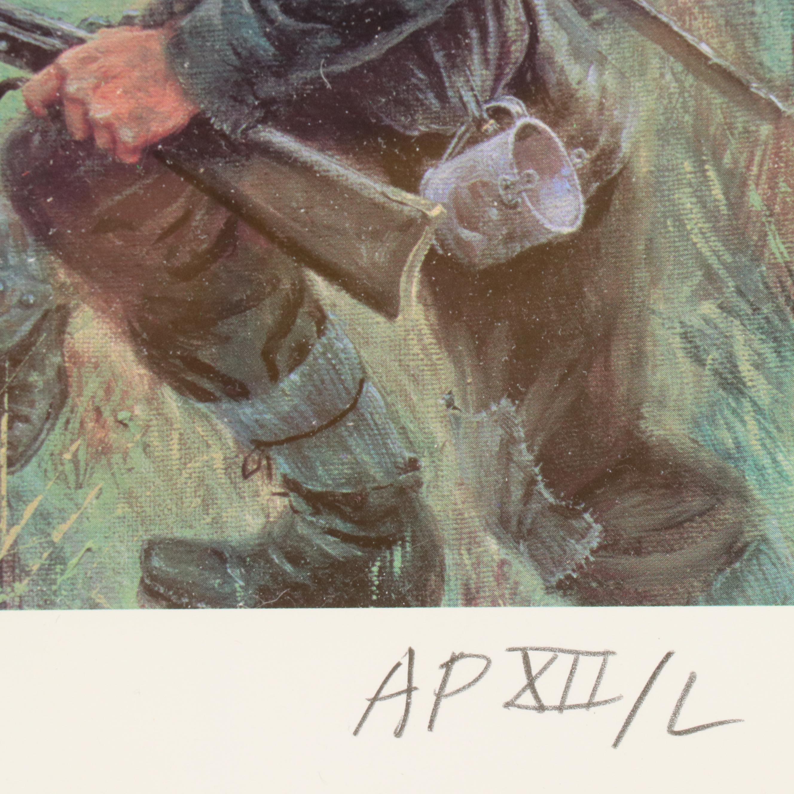 Mort Künstler Offset Lithograph "The Grandest Charge Ever Seen"