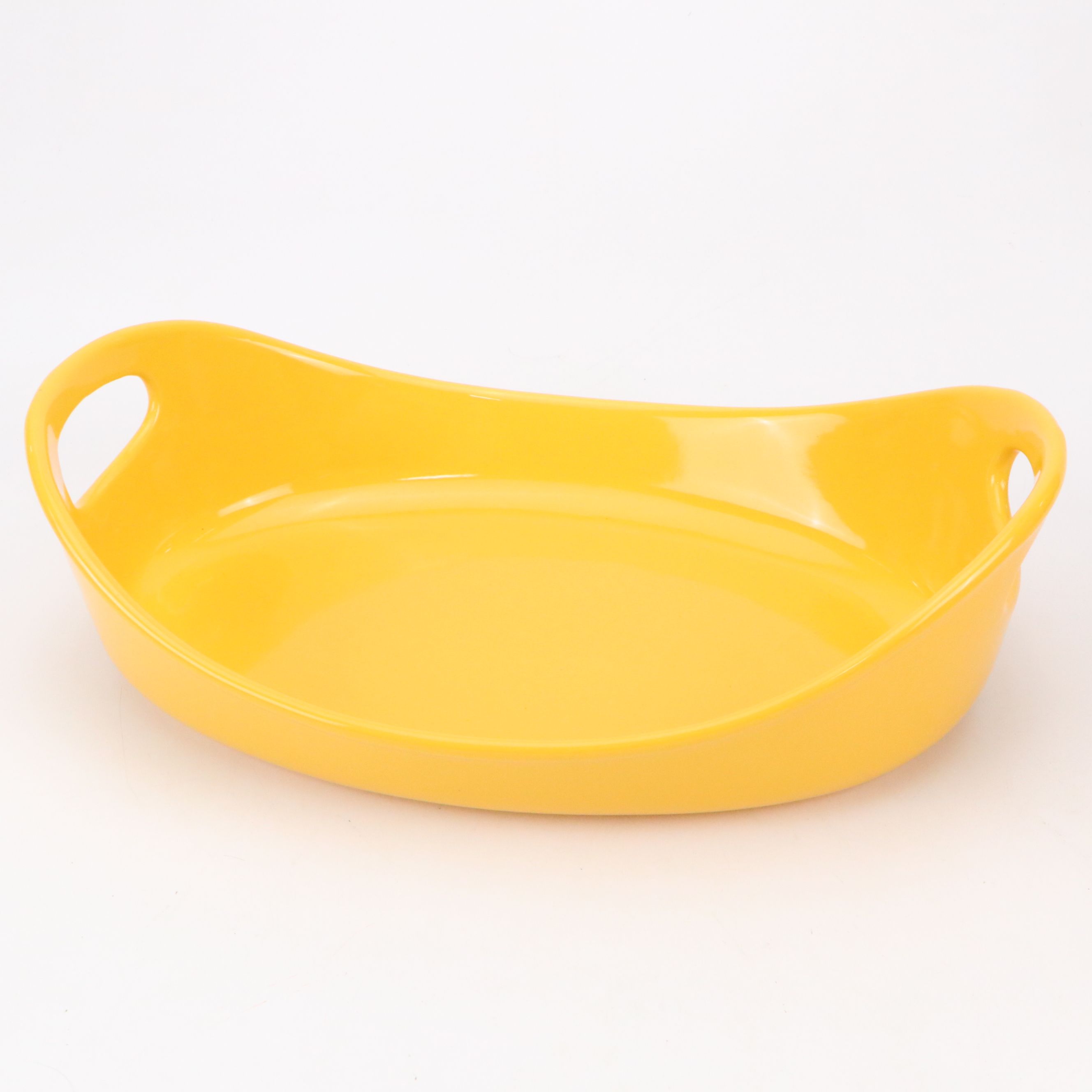 Rachael Ray Yellow Serveware with Baum Brothers Pear Dish