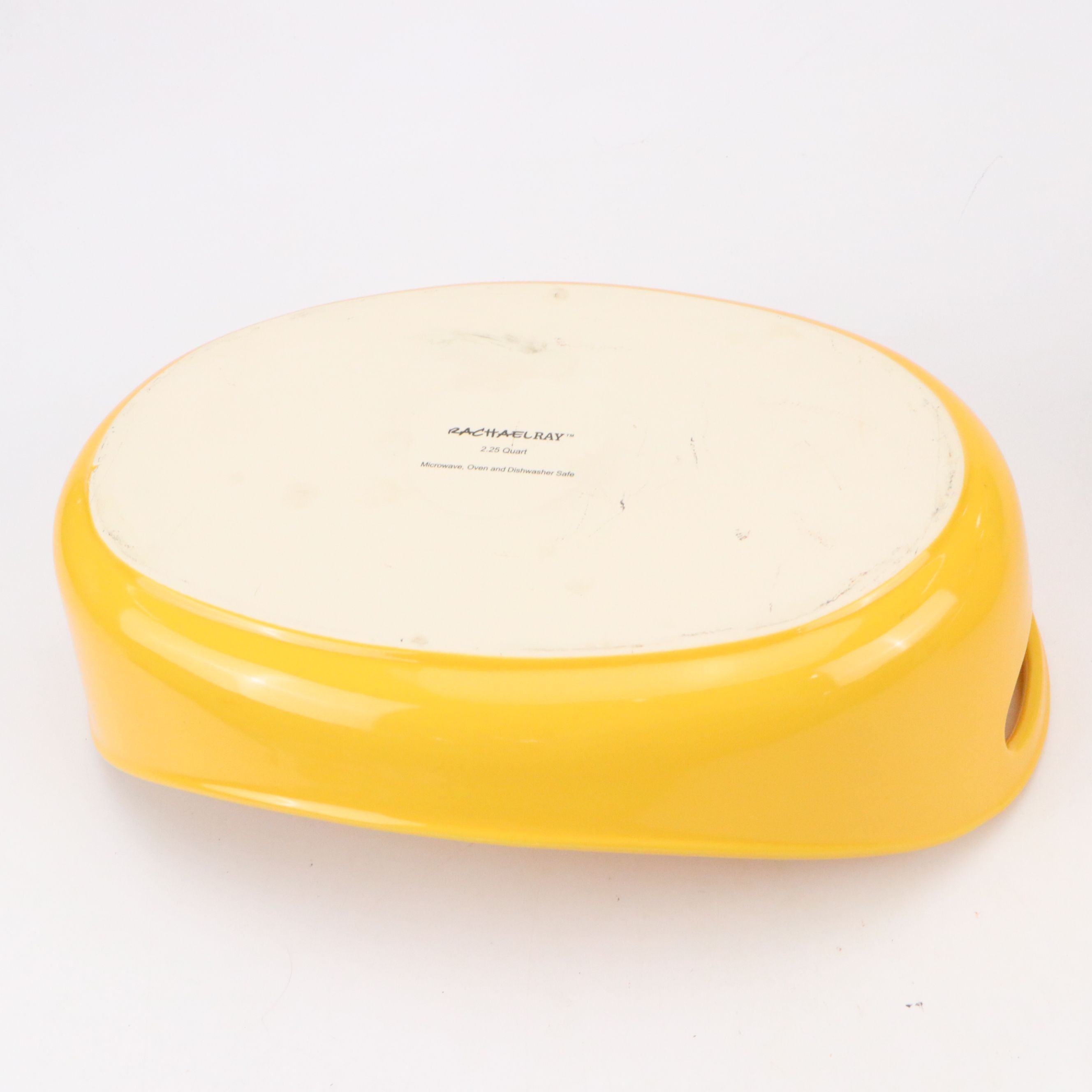 Rachael Ray Yellow Serveware with Baum Brothers Pear Dish