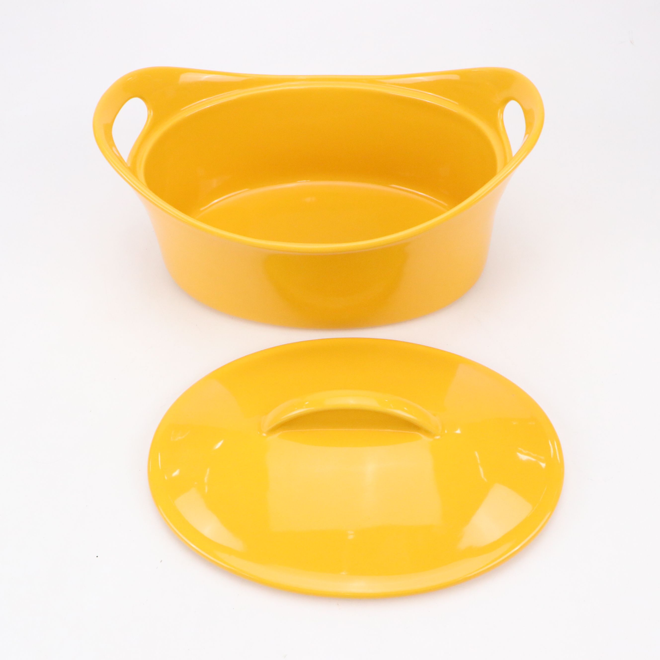 Rachael Ray Yellow Serveware with Baum Brothers Pear Dish
