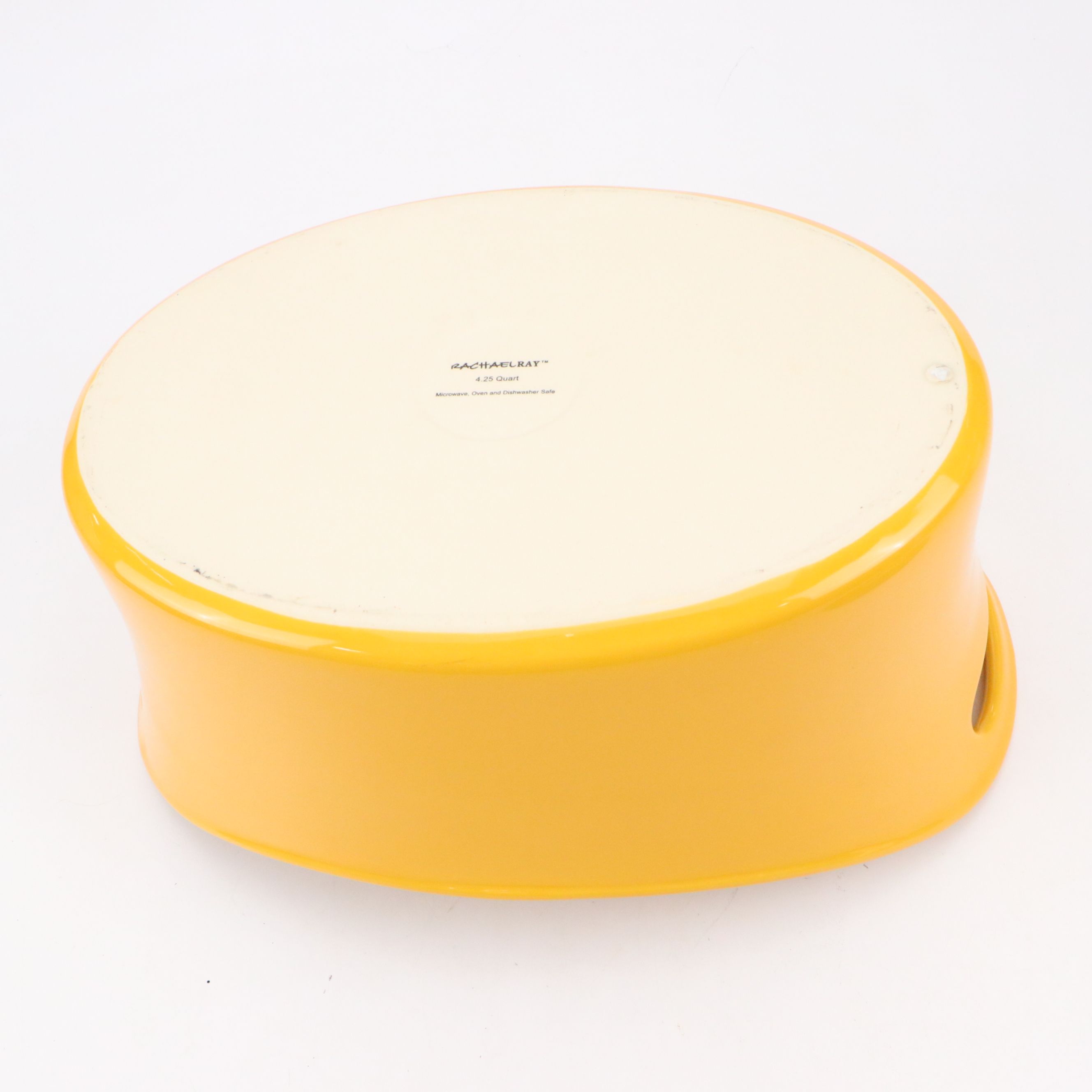 Rachael Ray Yellow Serveware with Baum Brothers Pear Dish