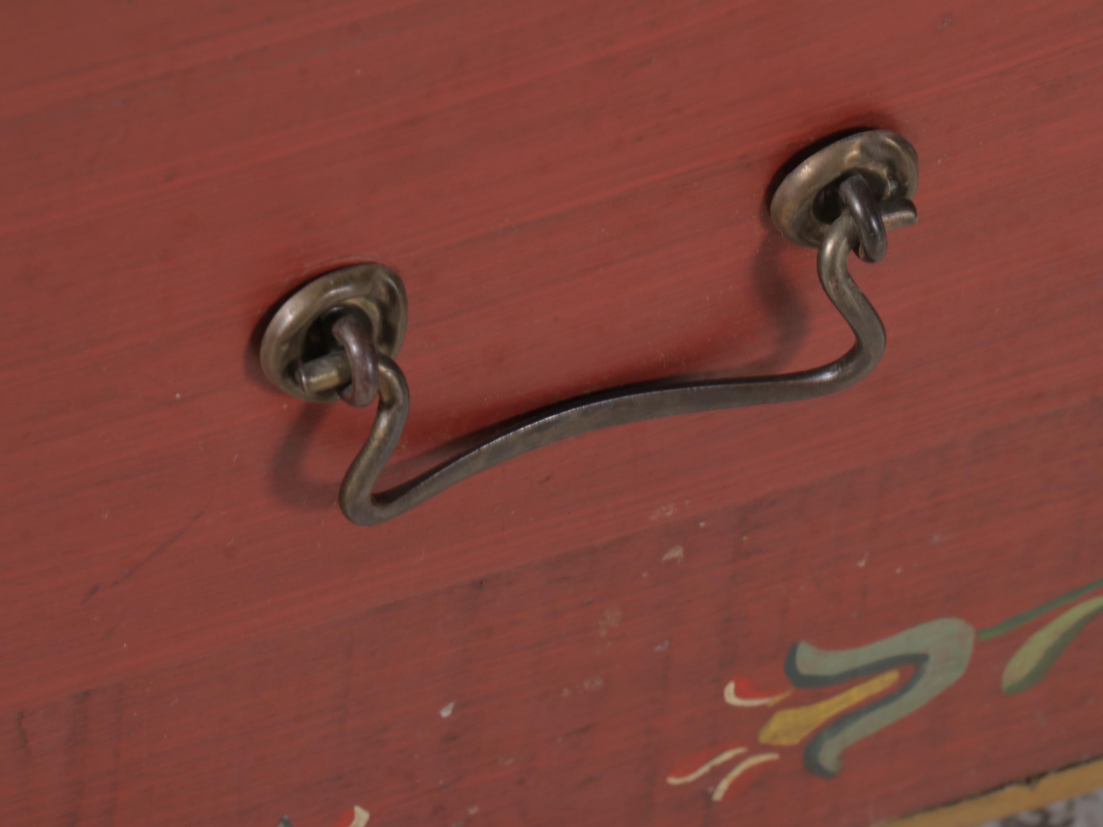 Folk Art Style Painted Chest