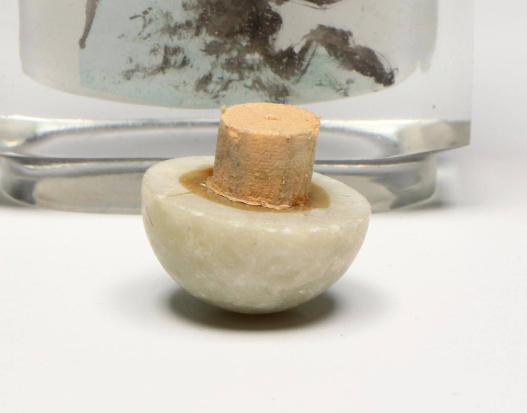 Chinese Reverse Painted Glass Dog, Floral and Horse Snuff Bottles