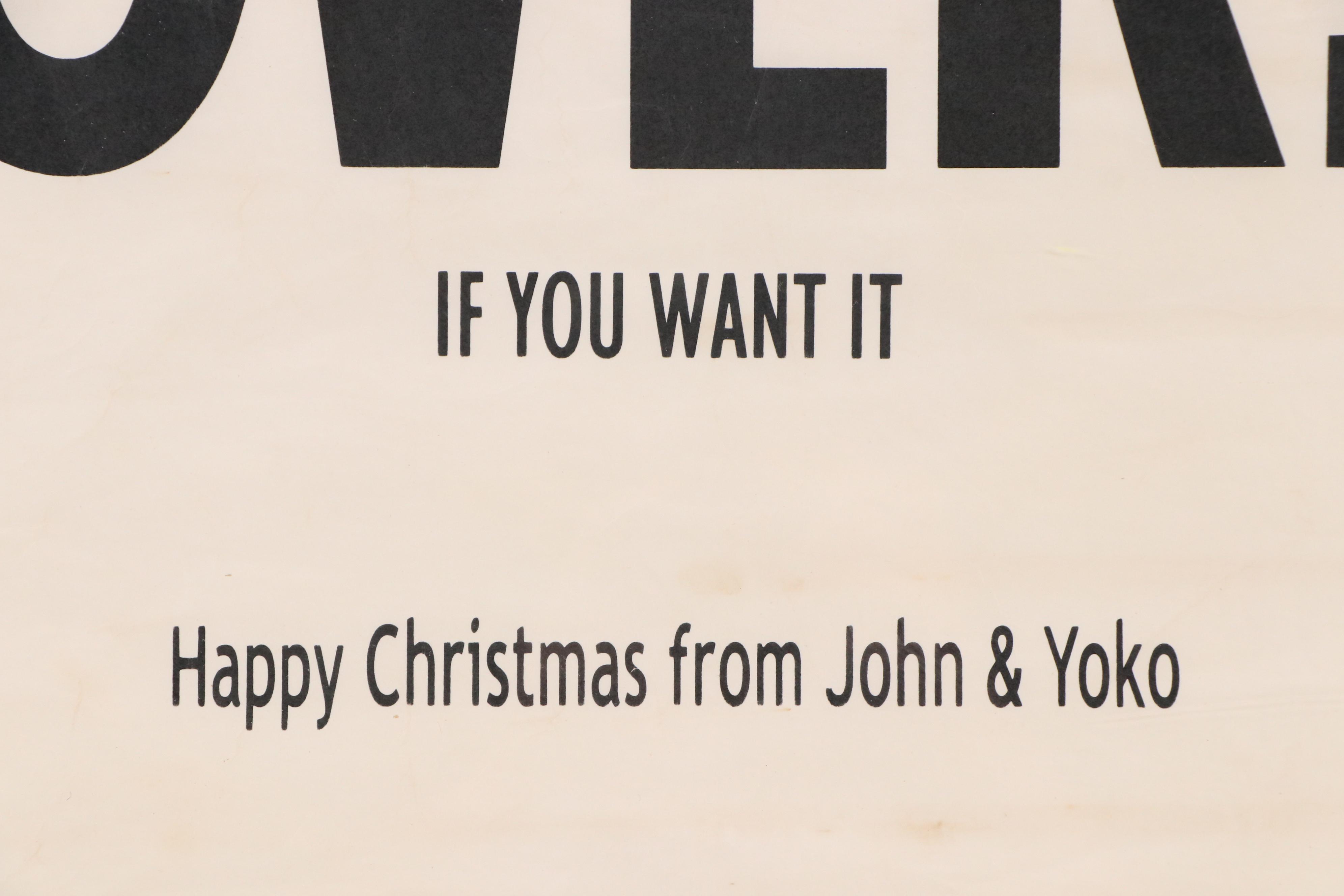 "War Is Over!" Poster Designed by John Kosh for John Lennon and Yoko Ono