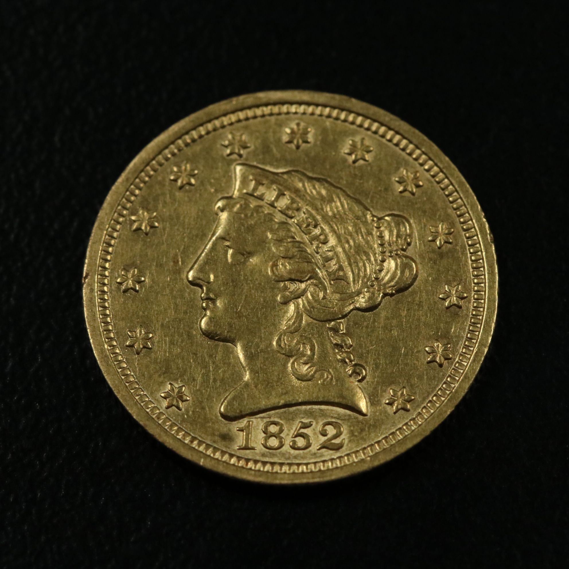 1852 Liberty Head $2 1/2 Gold Coin