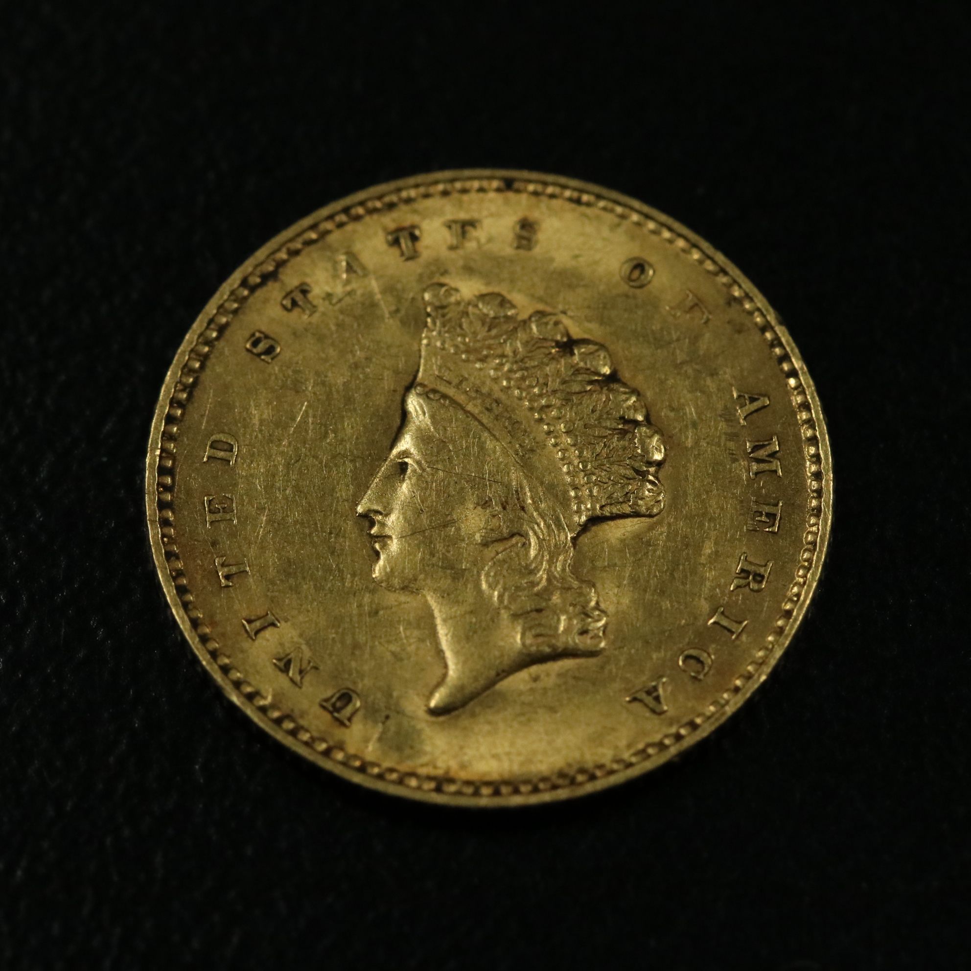 1854 Type II Indian Princess $1 Gold Coin
