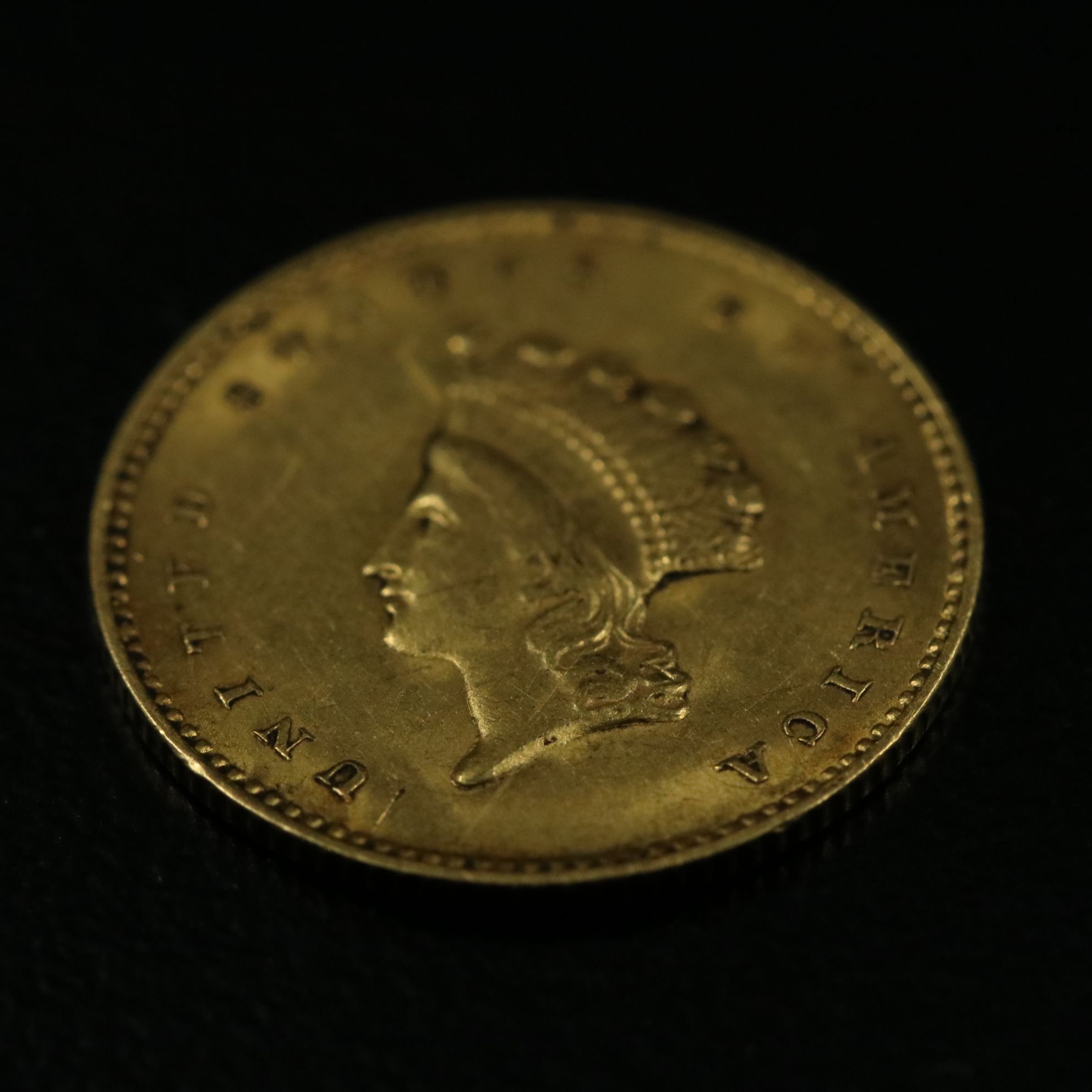 1854 Type II Indian Princess $1 Gold Coin
