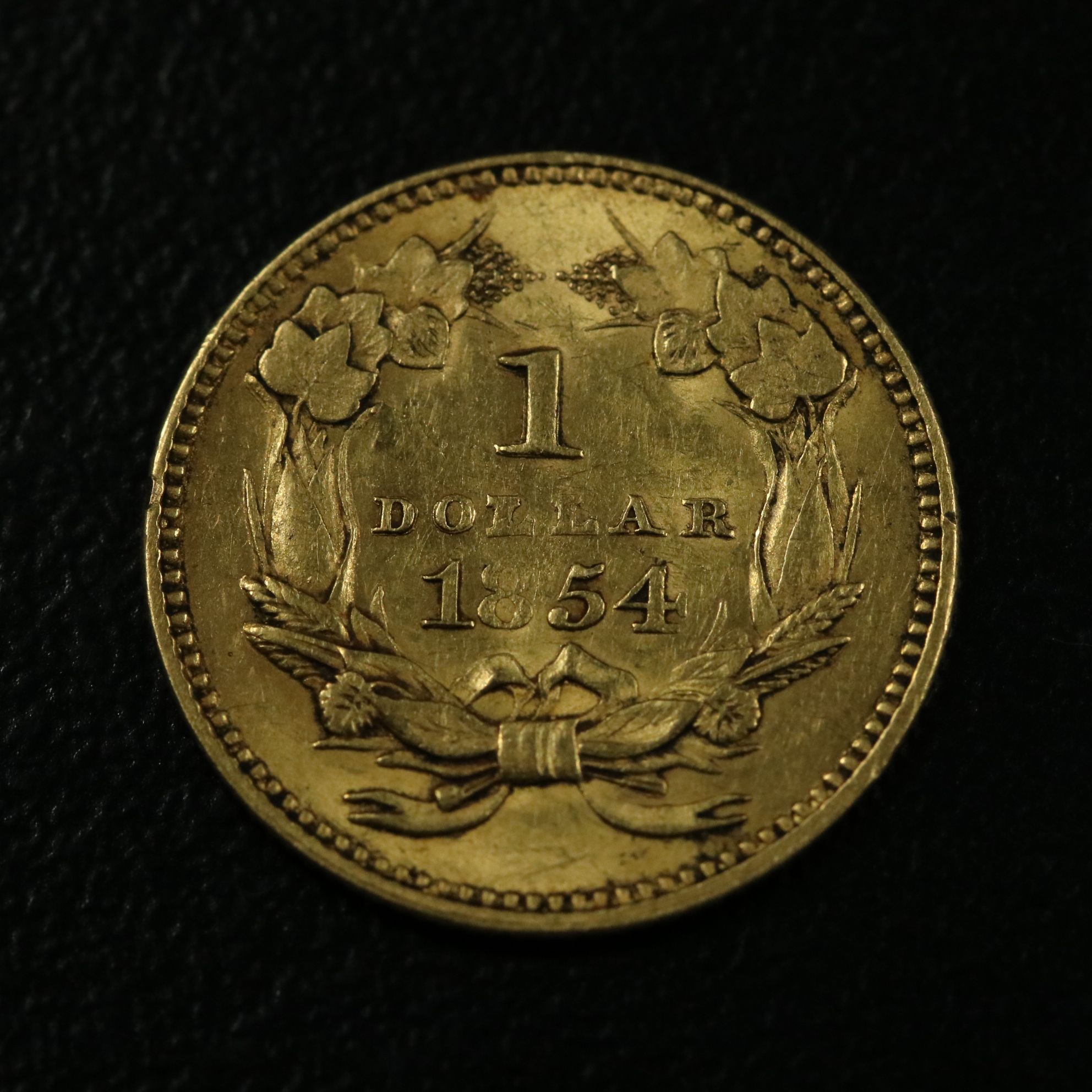 1854 Type II Indian Princess $1 Gold Coin