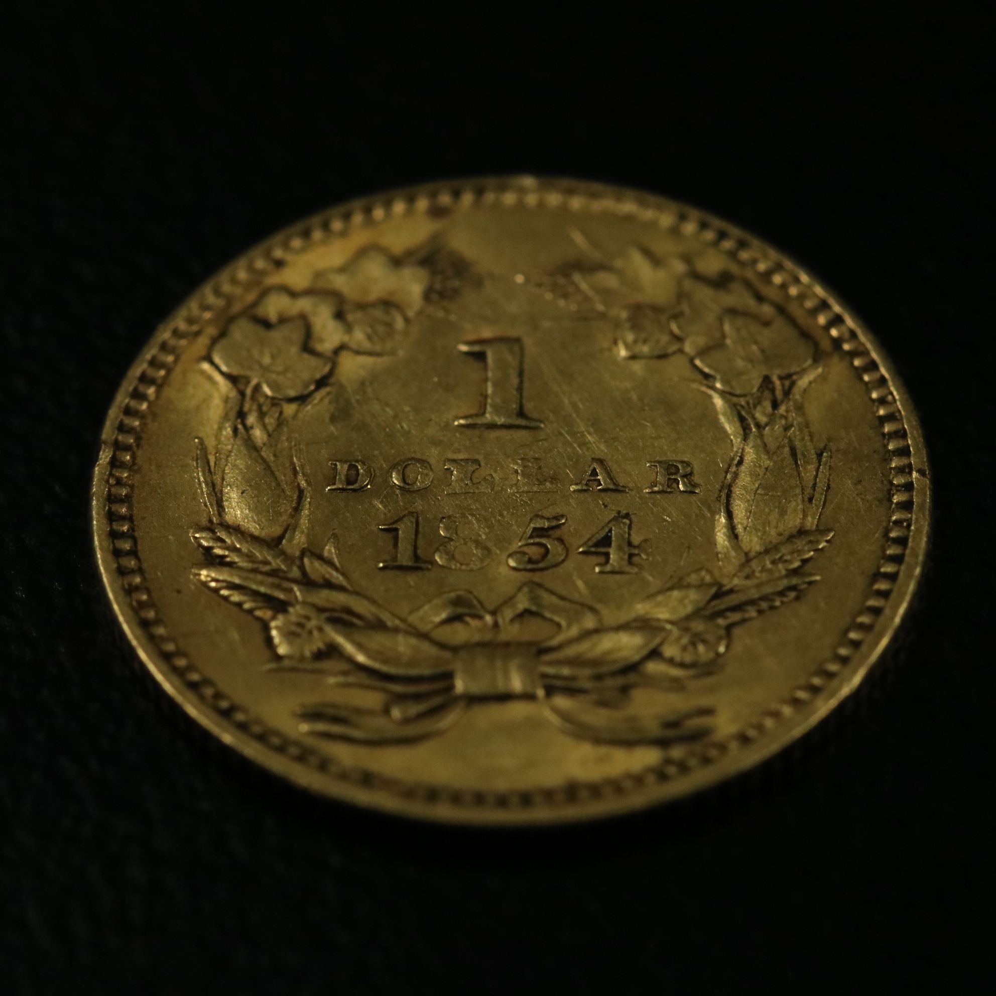 1854 Type II Indian Princess $1 Gold Coin