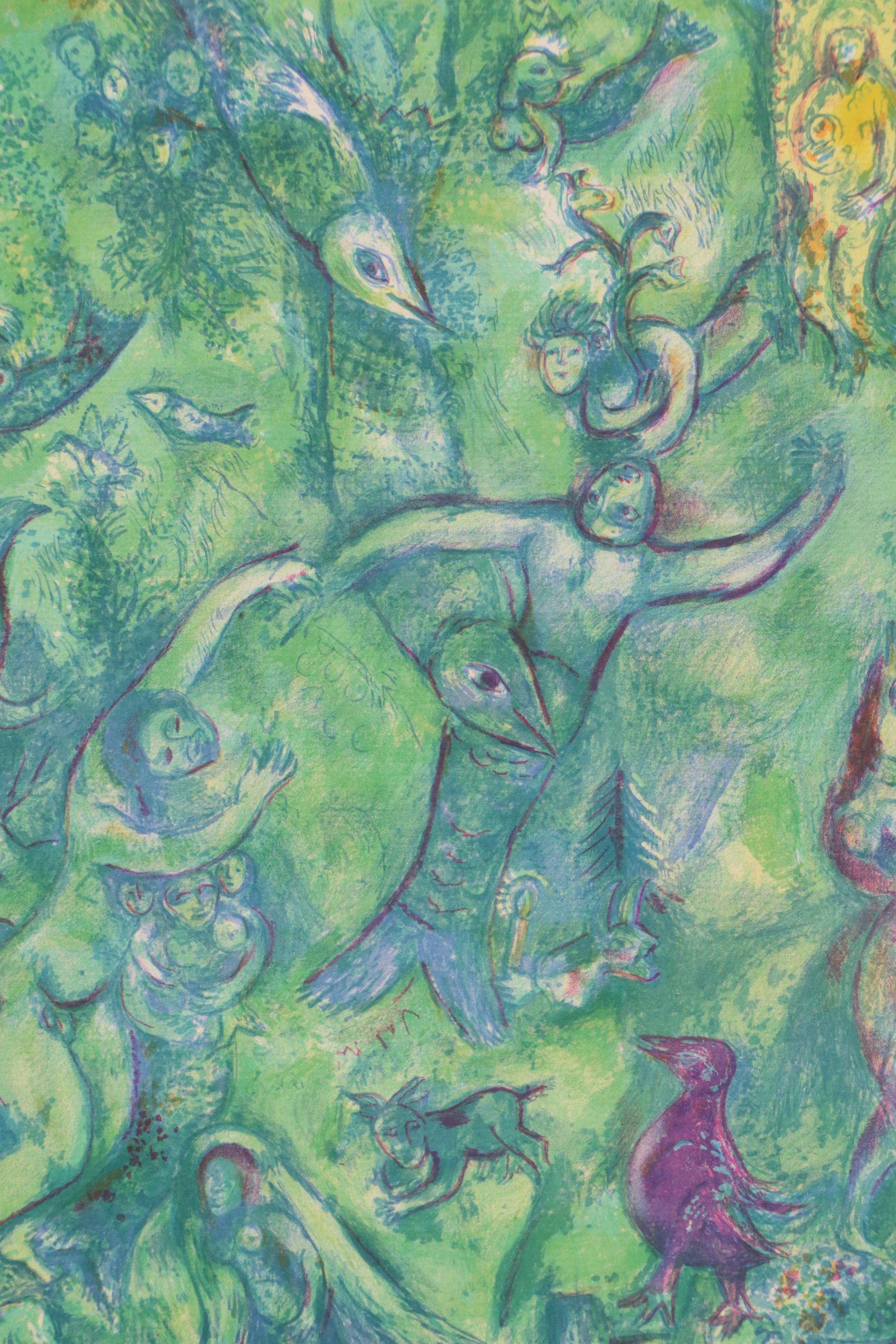 Marc Chagall Lithograph "Abdullah Discovered before Him...," 1948