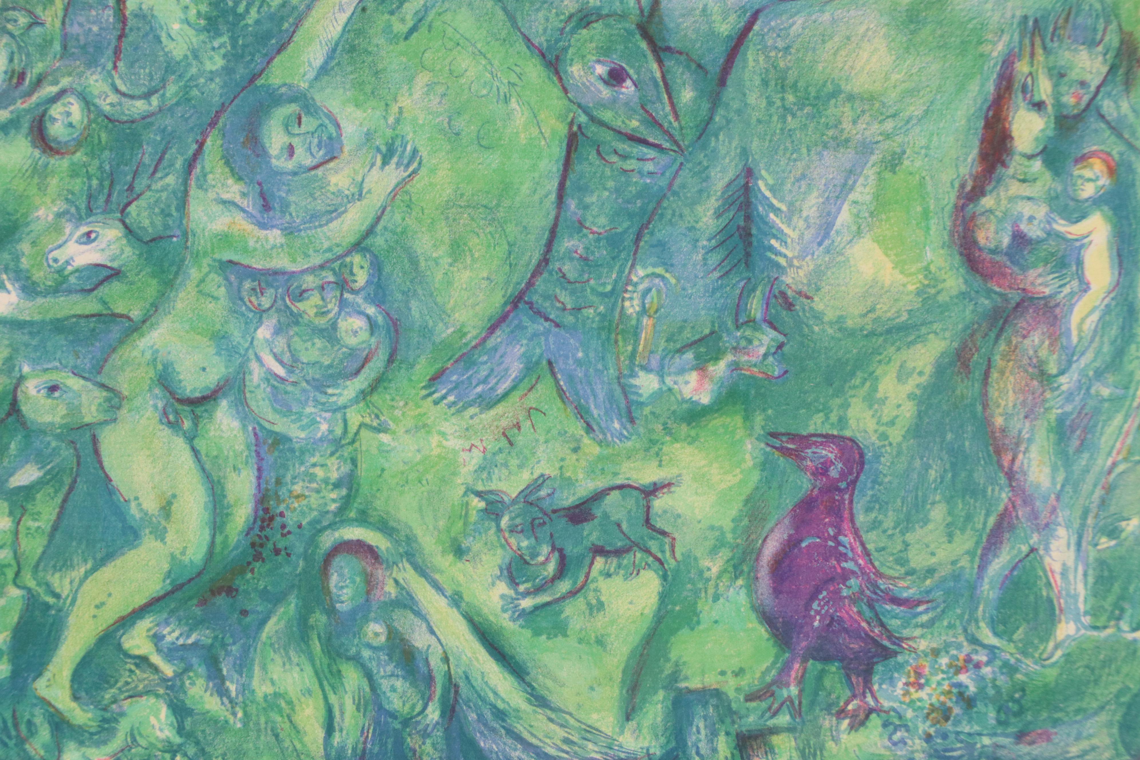 Marc Chagall Lithograph "Abdullah Discovered before Him...," 1948