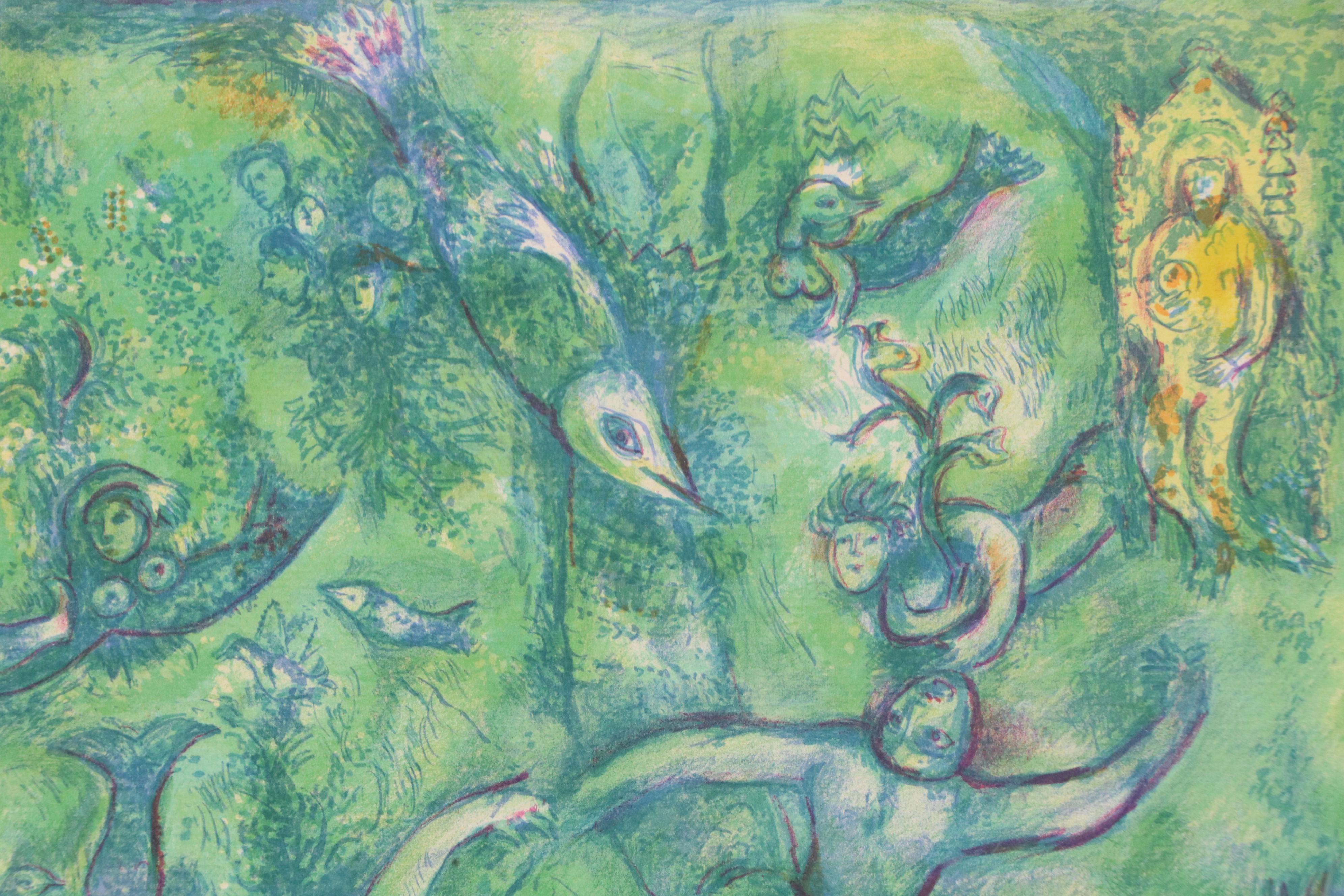 Marc Chagall Lithograph "Abdullah Discovered before Him...," 1948