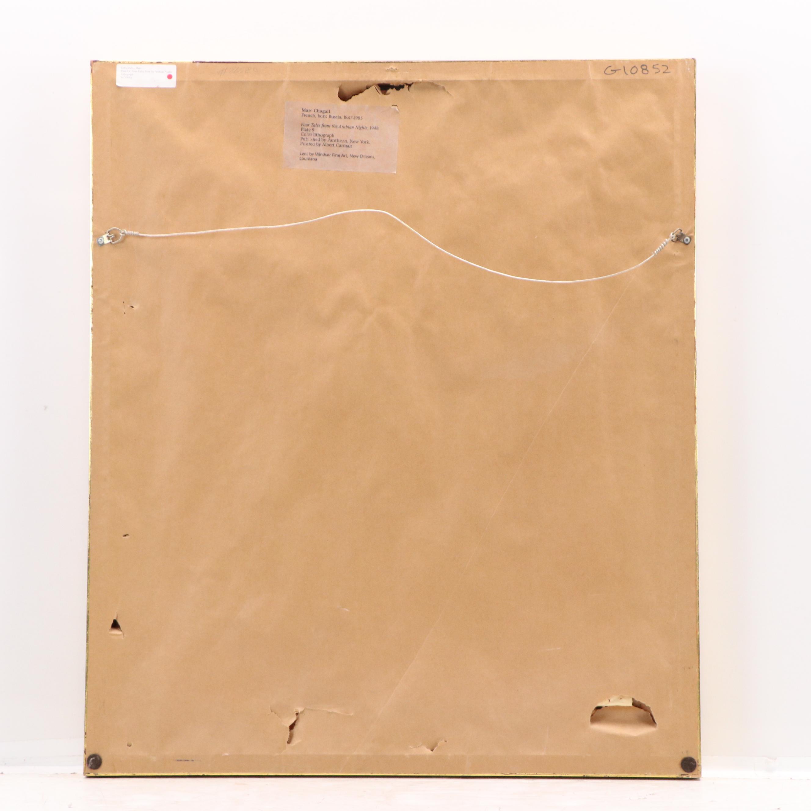 Marc Chagall Lithograph "Abdullah Discovered before Him...," 1948