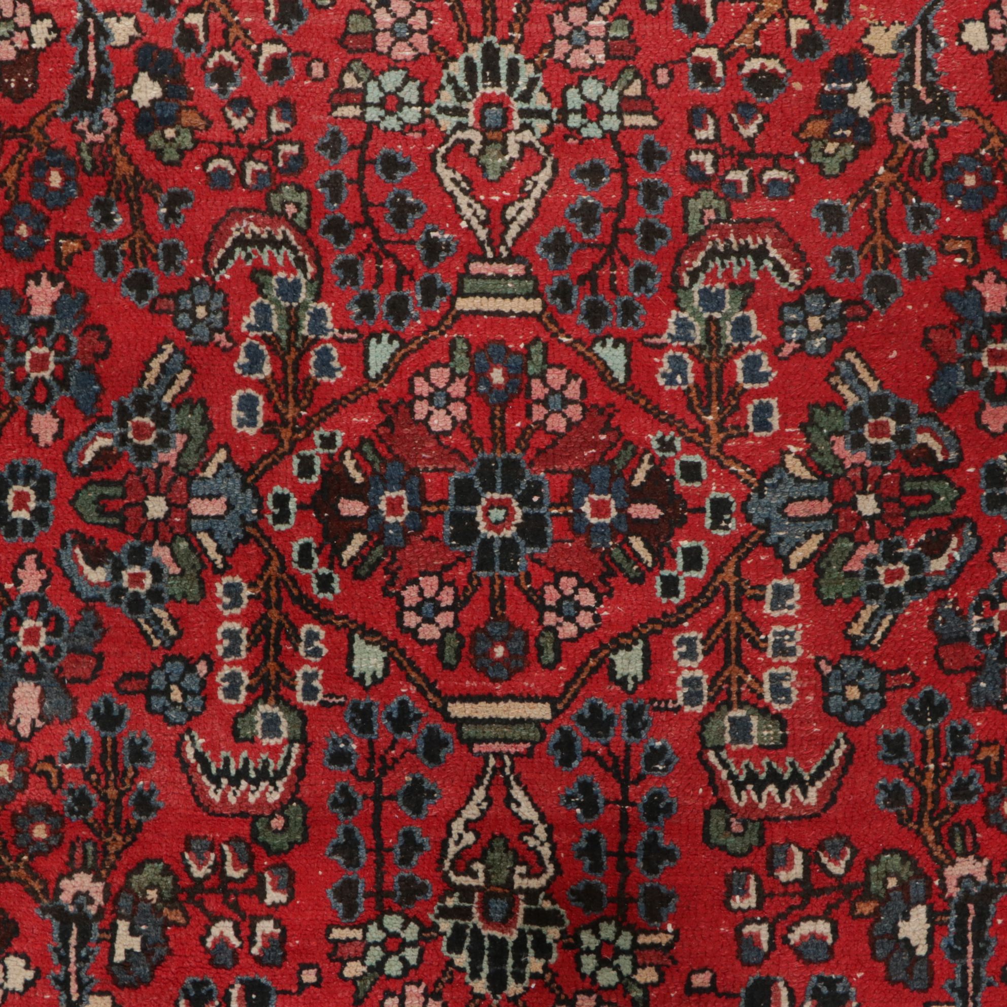 9'2 x 12'1 Hand-Knotted Persian Lilihan Room Sized Rug