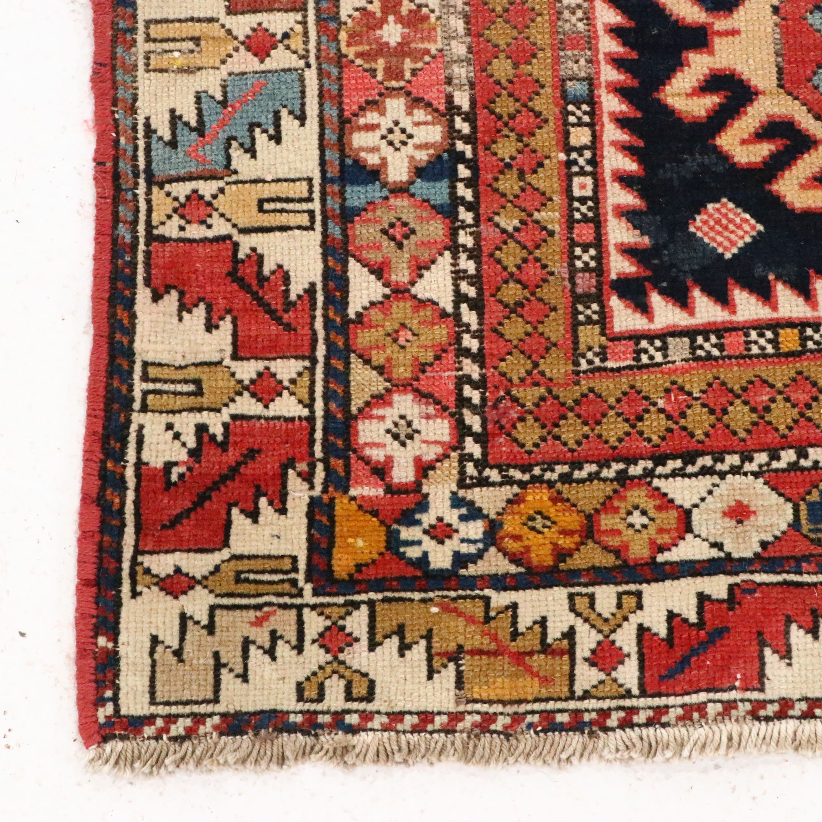 3'6 x 6'3 Hand-Knotted Caucasian Kazak Area Rug