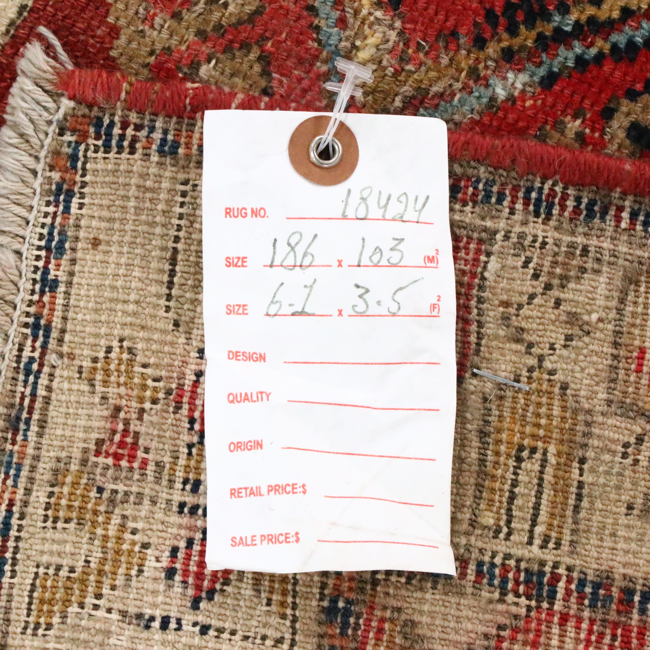 3'6 x 6'3 Hand-Knotted Caucasian Kazak Area Rug