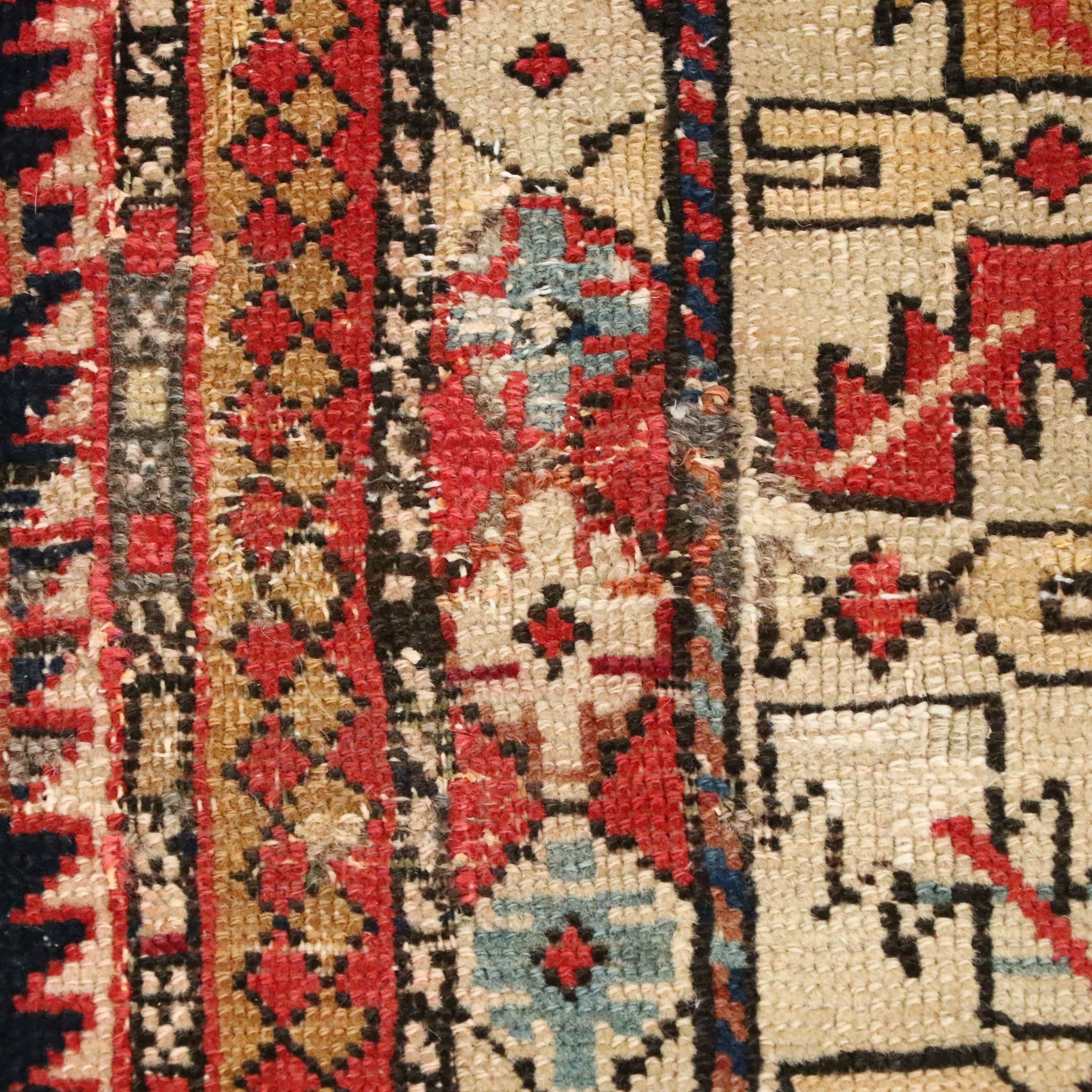 3'6 x 6'3 Hand-Knotted Caucasian Kazak Area Rug