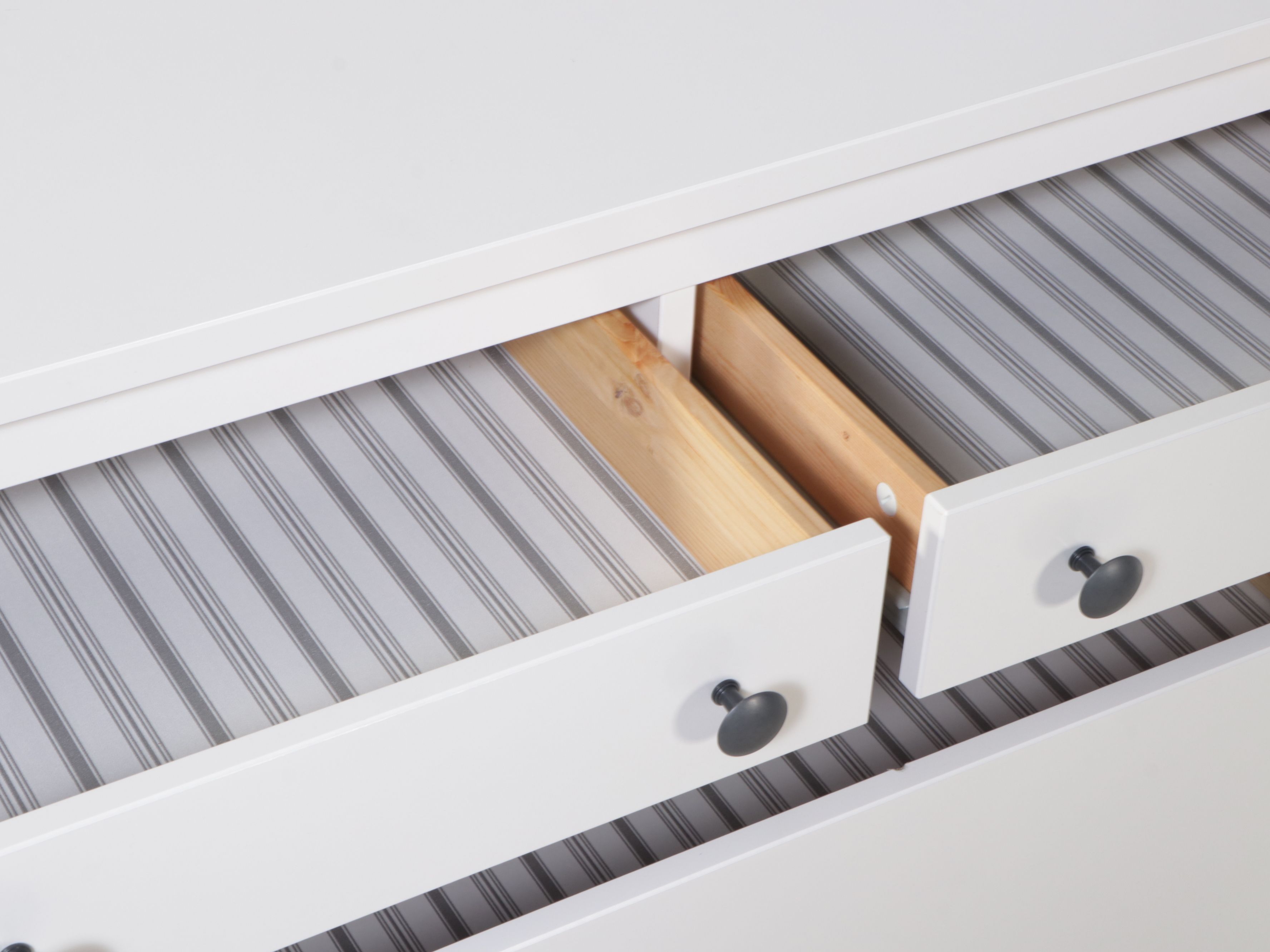 IKEA "HEMNES" Contemporary White-Painted Wood Chest of Drawers