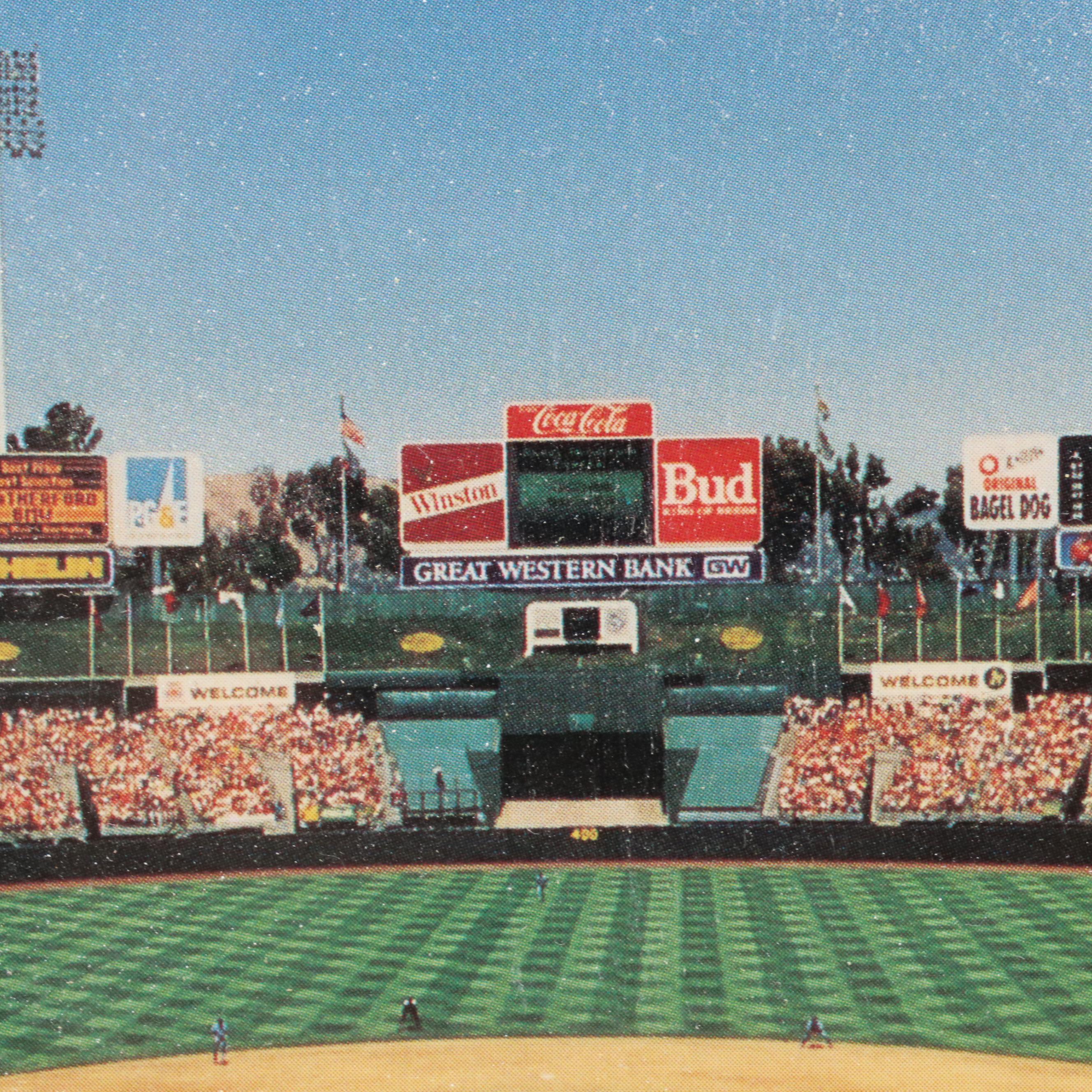 "Major League Views: American" Baseball-Themed Offset Lithograph