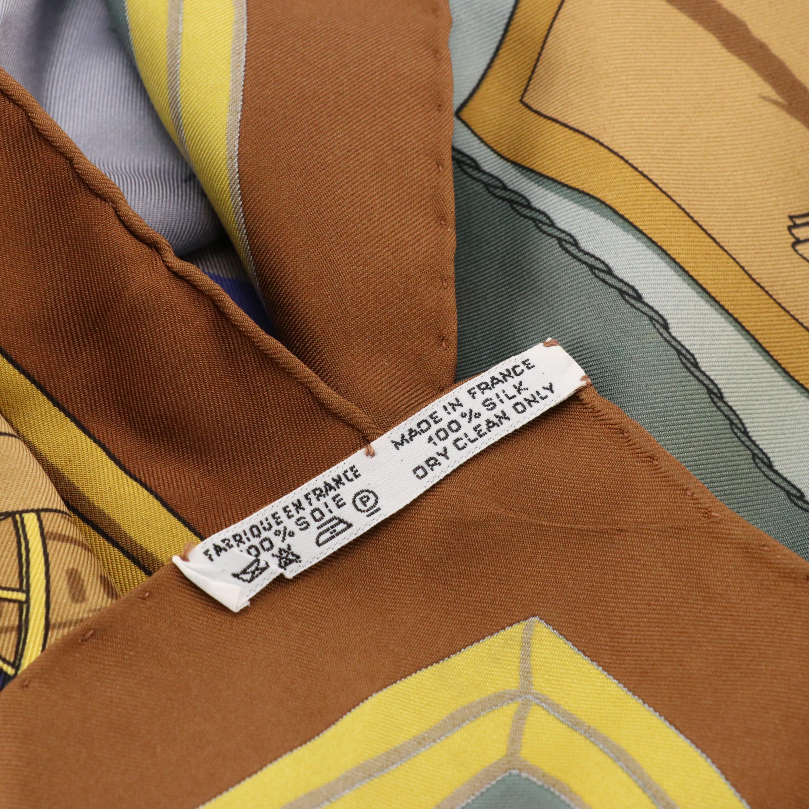 Hermès "Mailcoach" Scarf 90 in Silk Twill