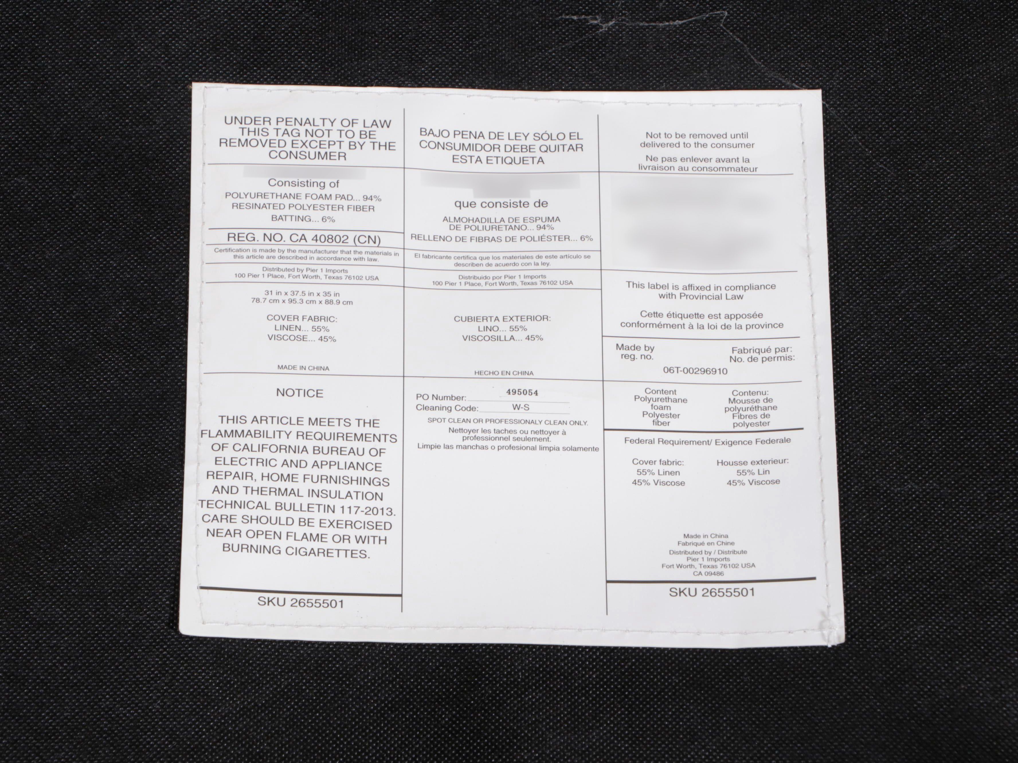 Pier 1 Contemporary Tufted Floral Upholstered Armchair with Nailhead Trim