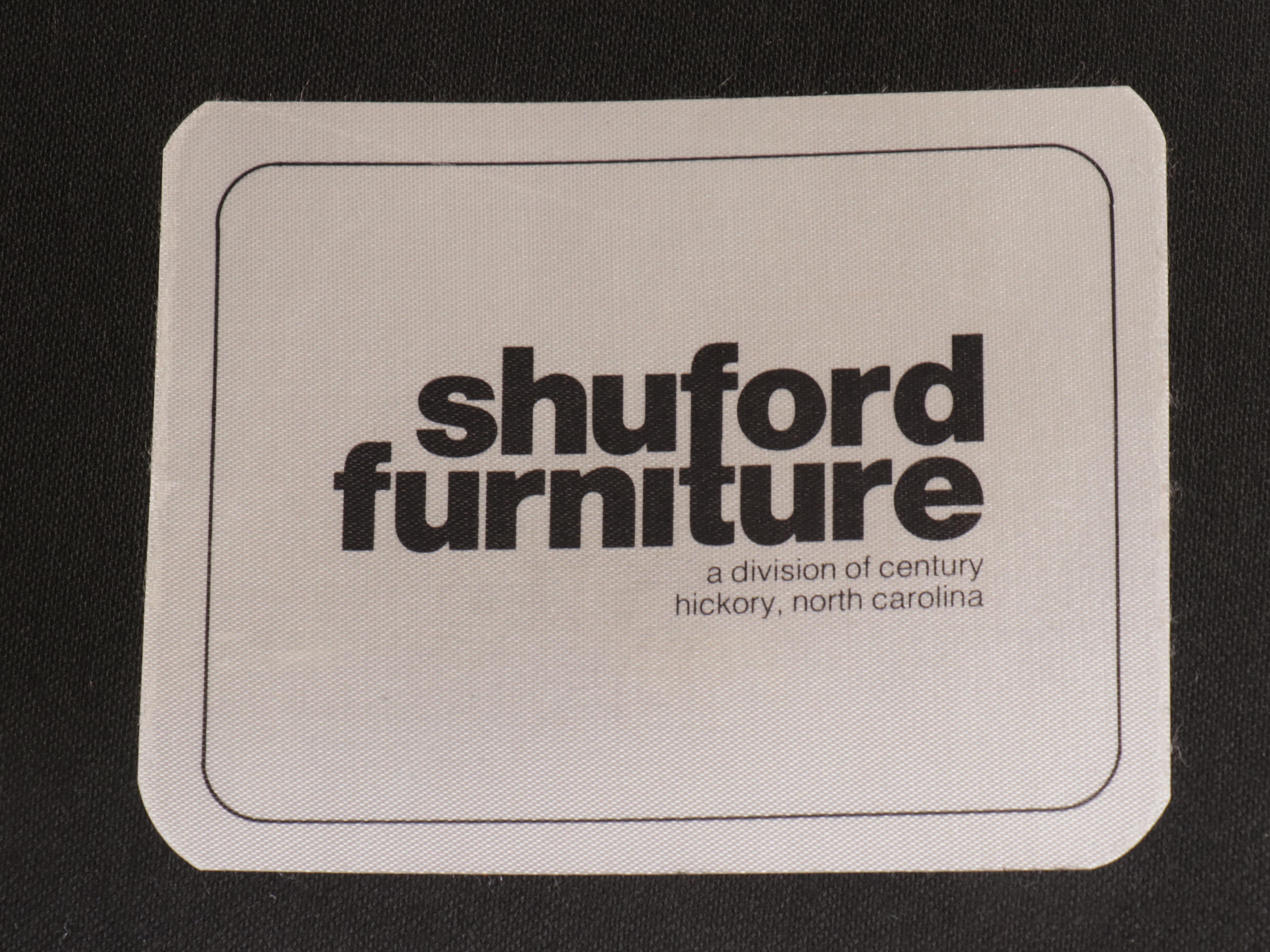 Shuford Furniture Leather Upholstered Lounge Chair with Ottoman