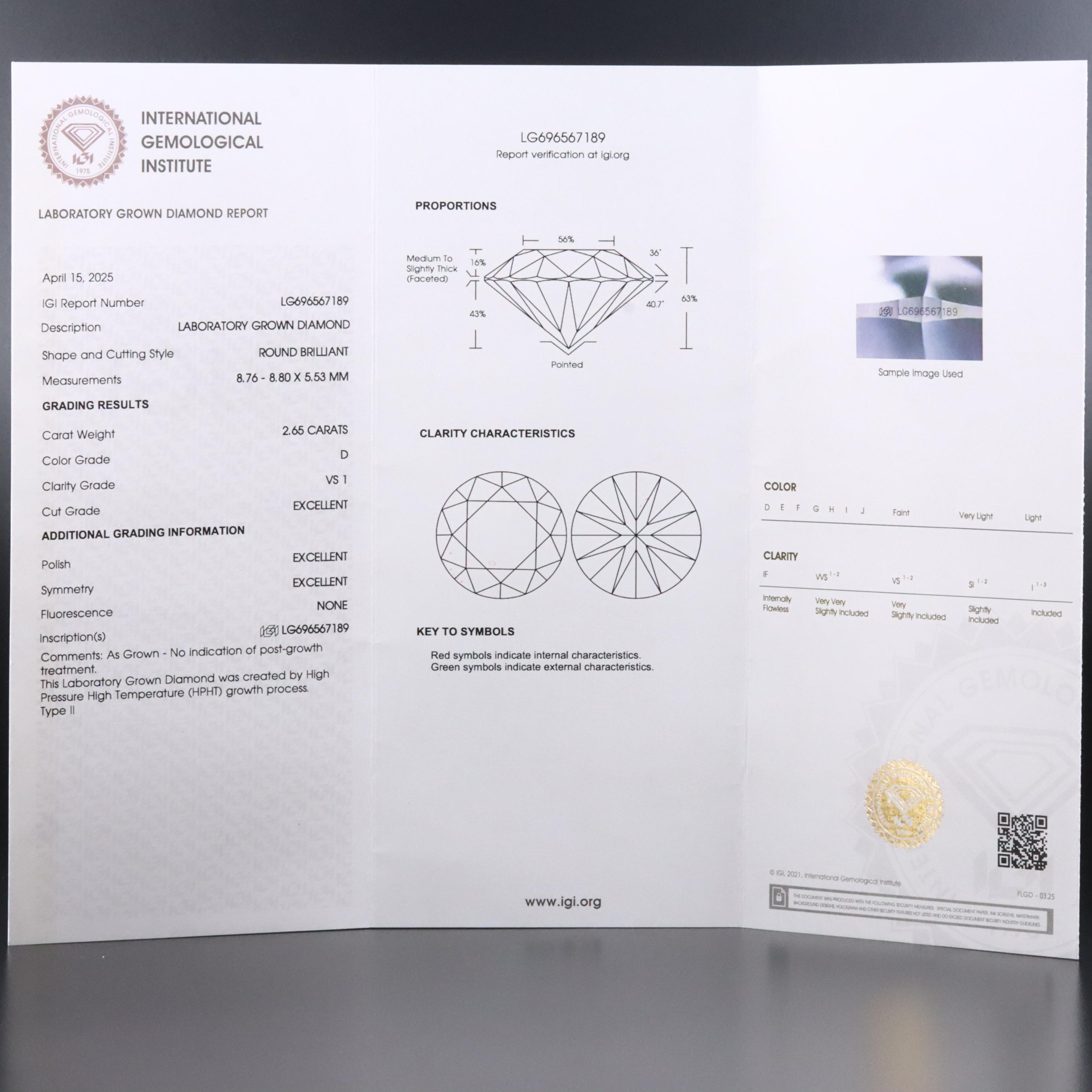 Platinum 5.25 CTW Lab Grown Diamond Stud Earrings with IGI Report