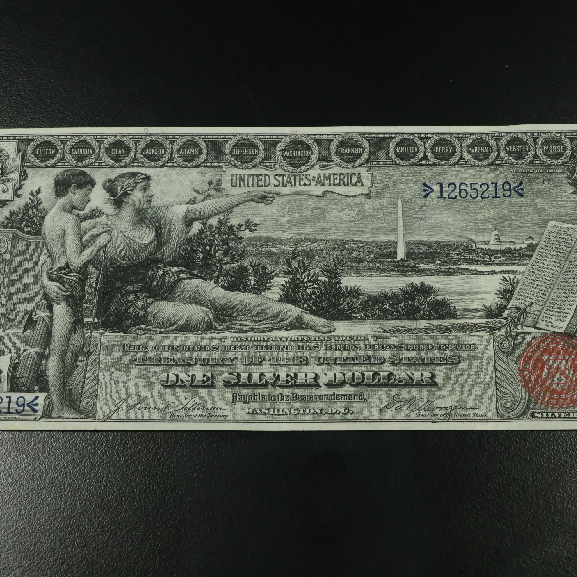 1896 $1 Educational Series Silver Certificate (F-224)