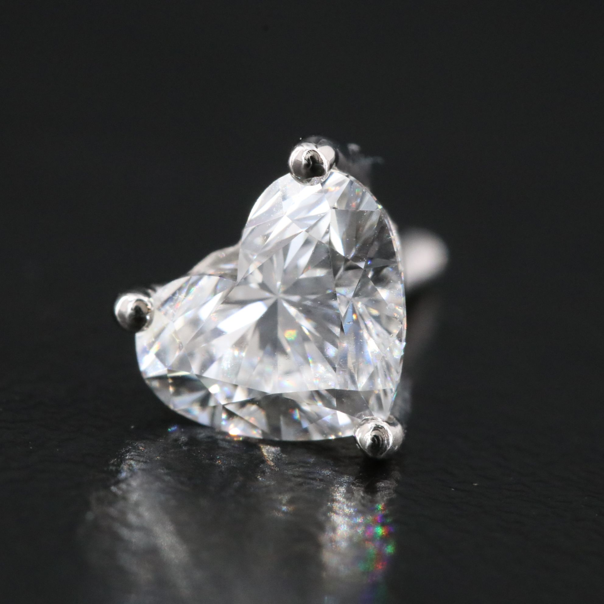 Platinum 2.16 CTW Lab Grown Diamond Stud Earrings with IGI Reports