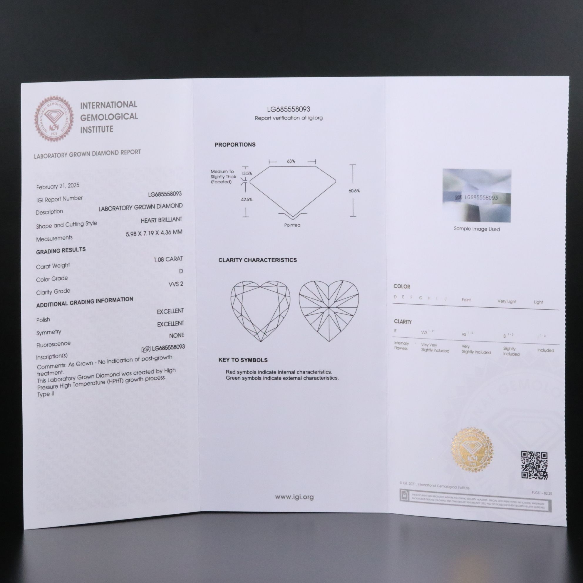 Platinum 2.16 CTW Lab Grown Diamond Stud Earrings with IGI Reports