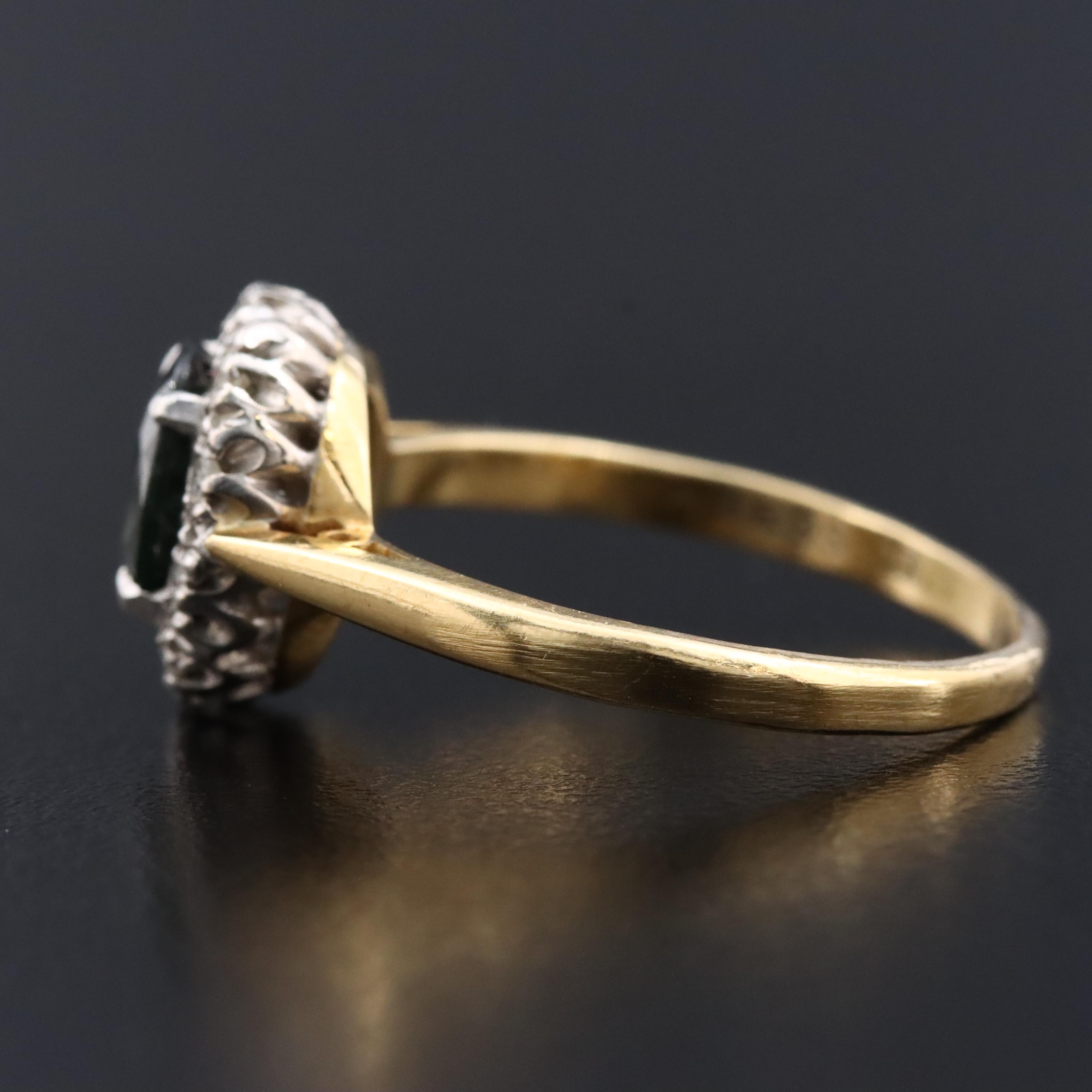 18K 1.45 CT Sapphire and Diamond Ring