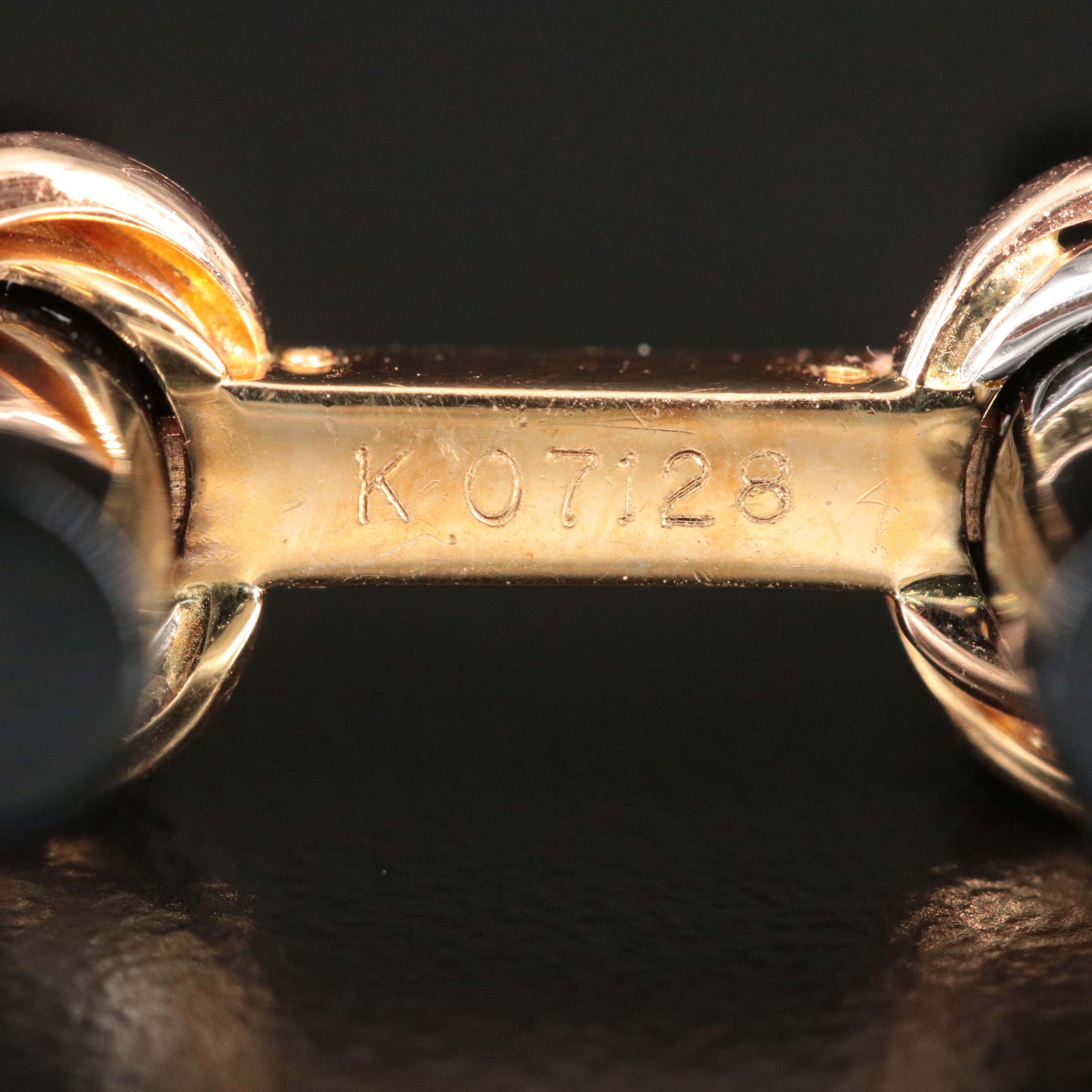 Cartier Trinity 18K Tri Color and Black Onyx Cufflinks