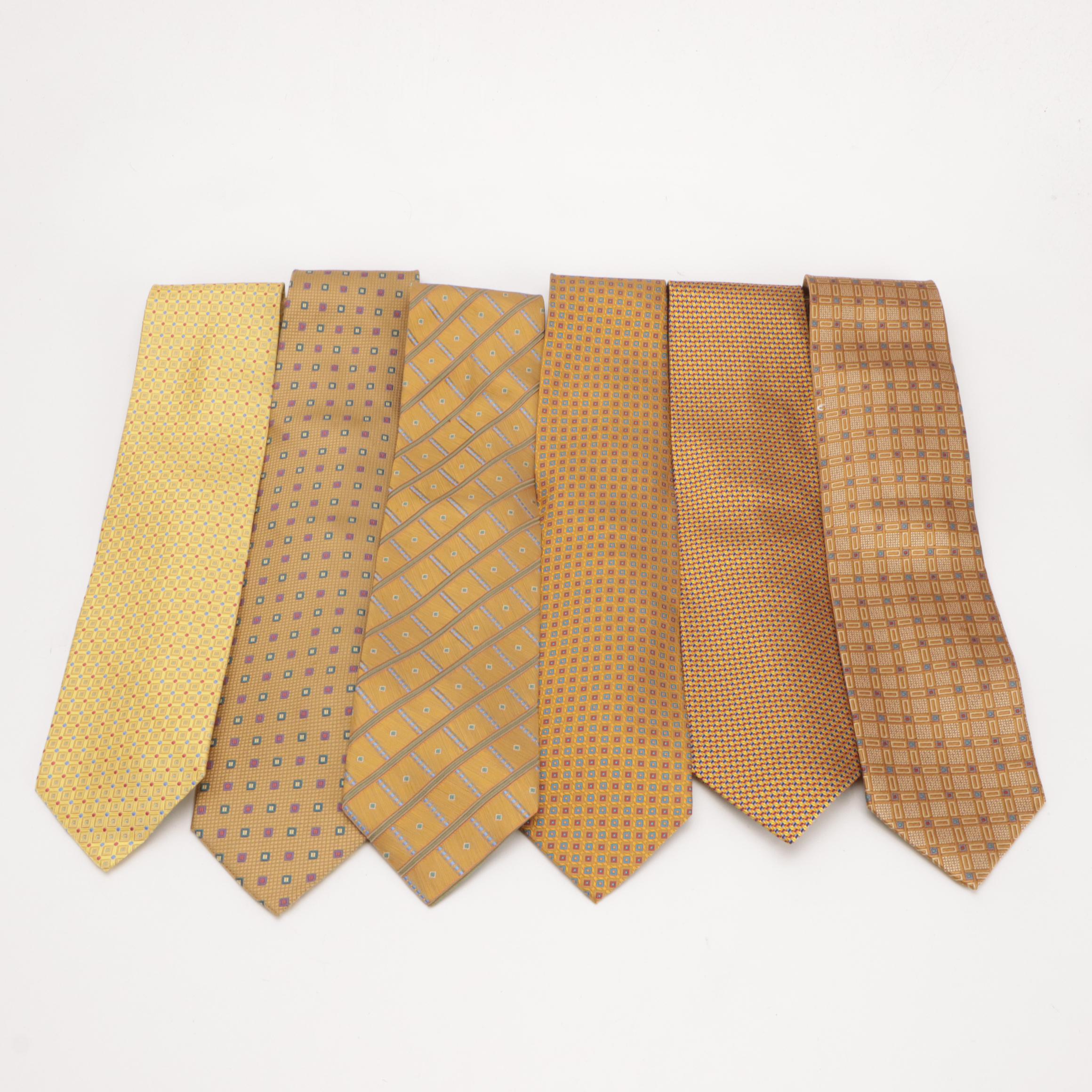 Geoffrey Benne, Daniel De Fasson and Fabio Fazio Silk Printed Neckties