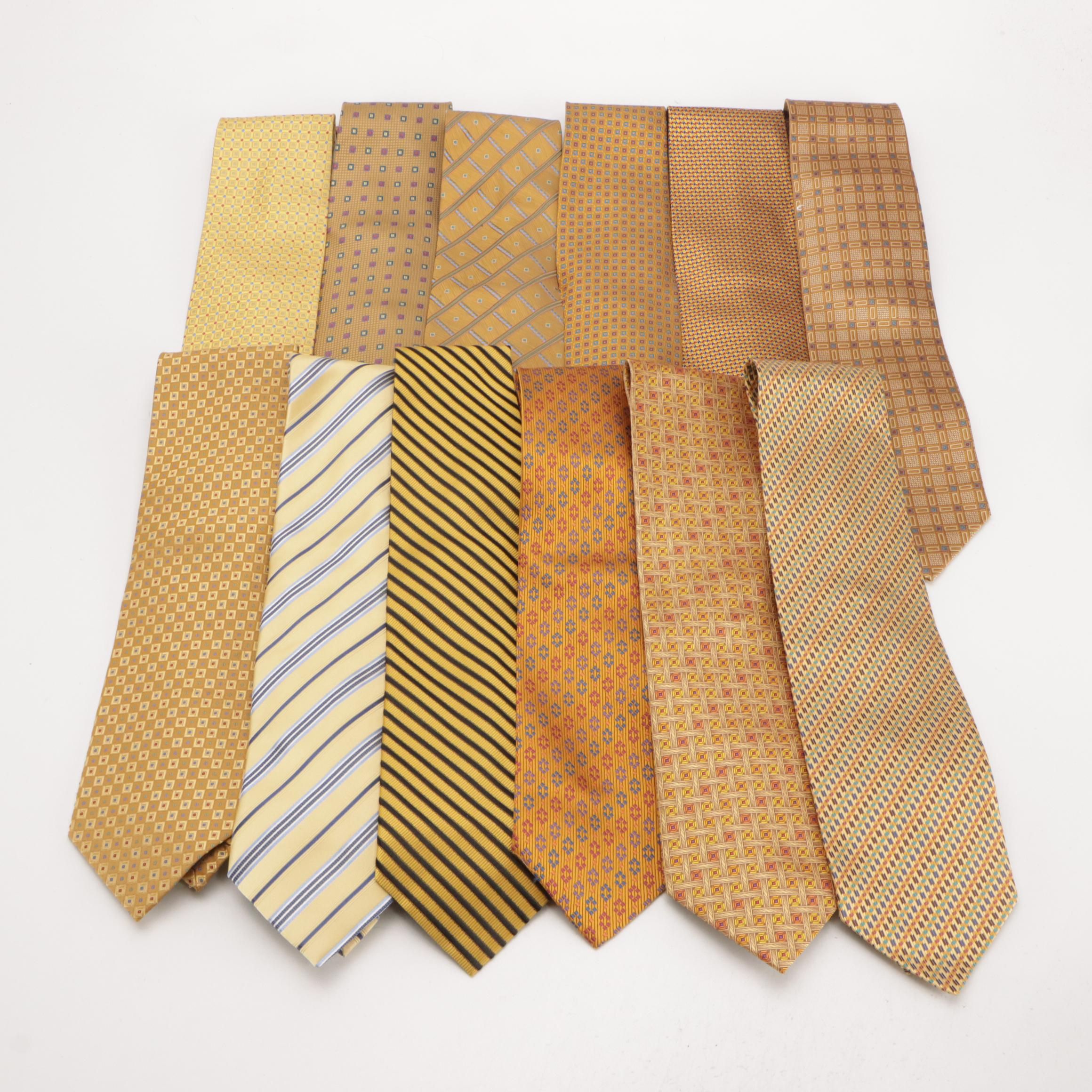 Geoffrey Benne, Daniel De Fasson and Fabio Fazio Silk Printed Neckties