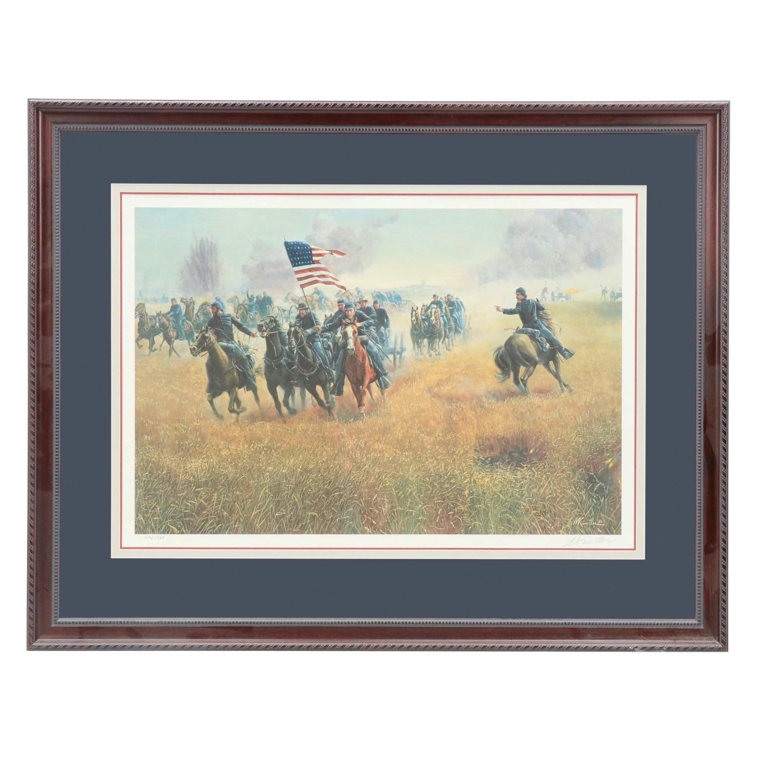 Mort Künstler Offset Lithograph "Dilger at Gettysburg"