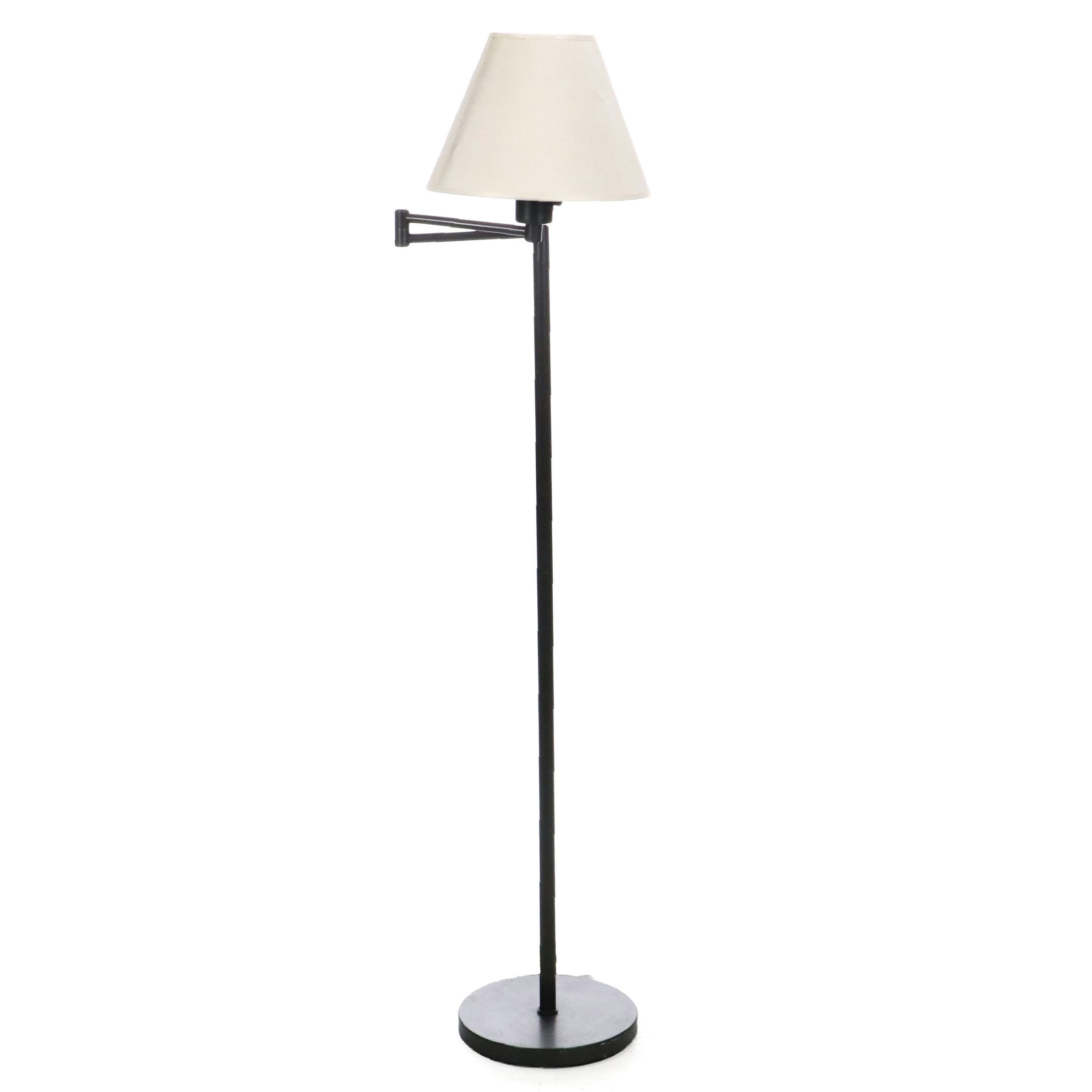 Black Finished Metal Articulating Floor Lamp