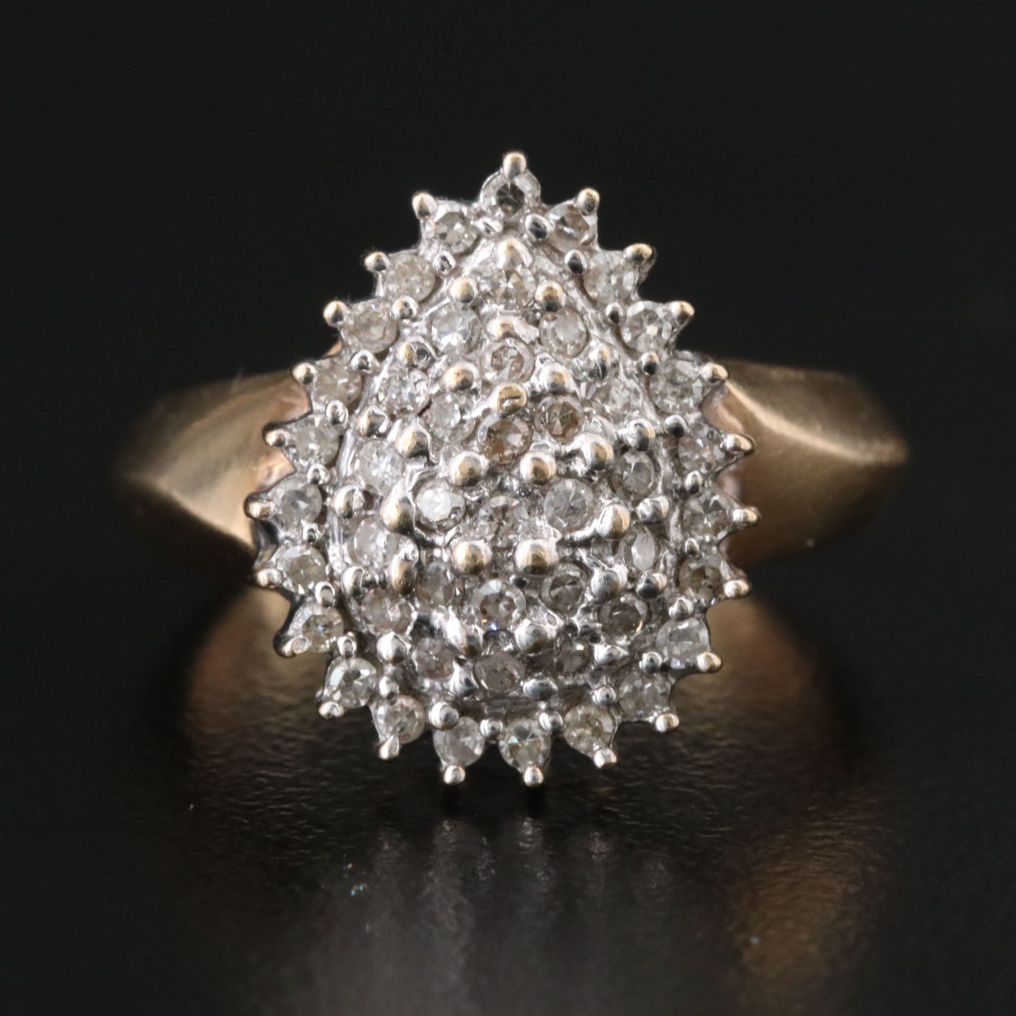 10K 0.46 CTW Diamond Cluster Ring