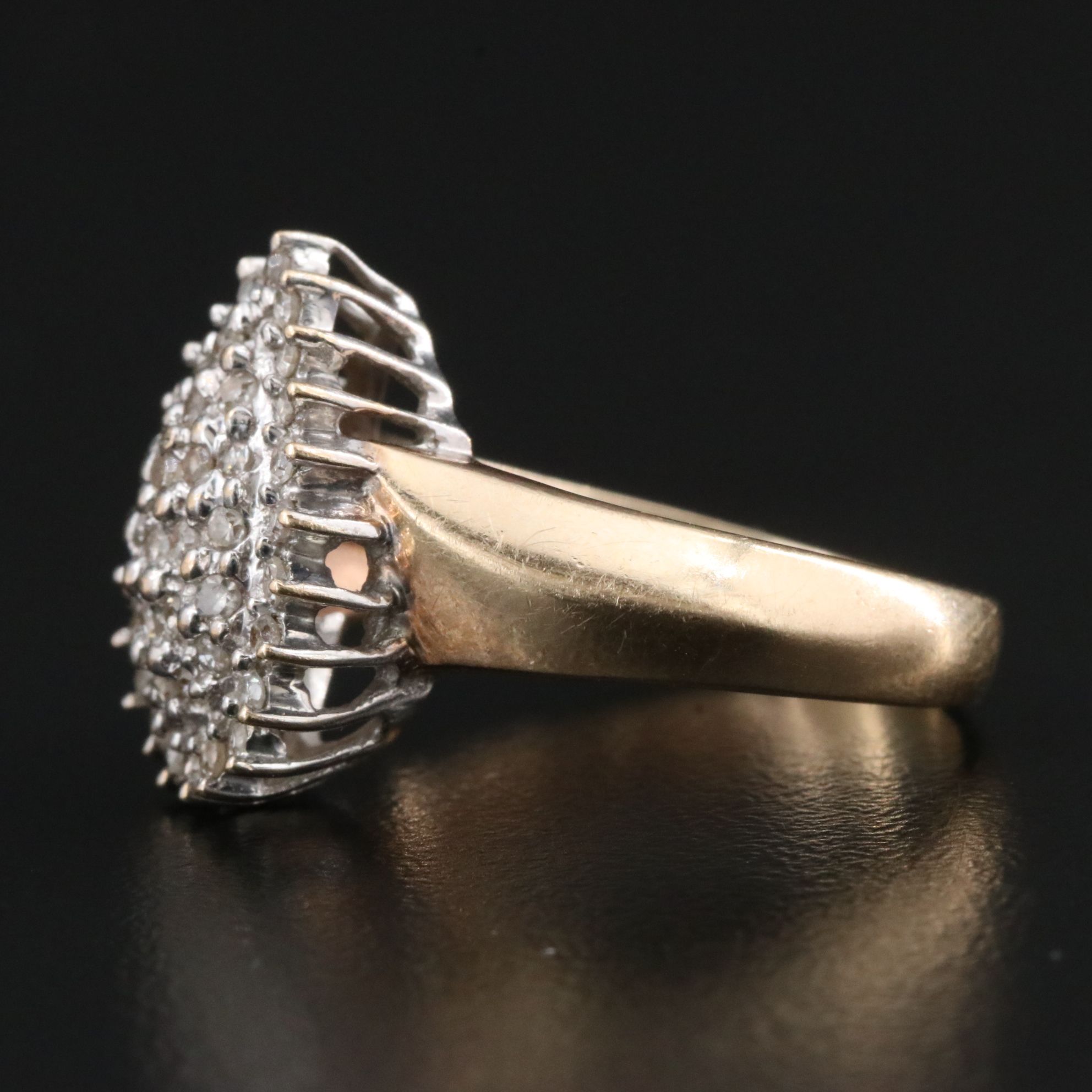 10K 0.46 CTW Diamond Cluster Ring