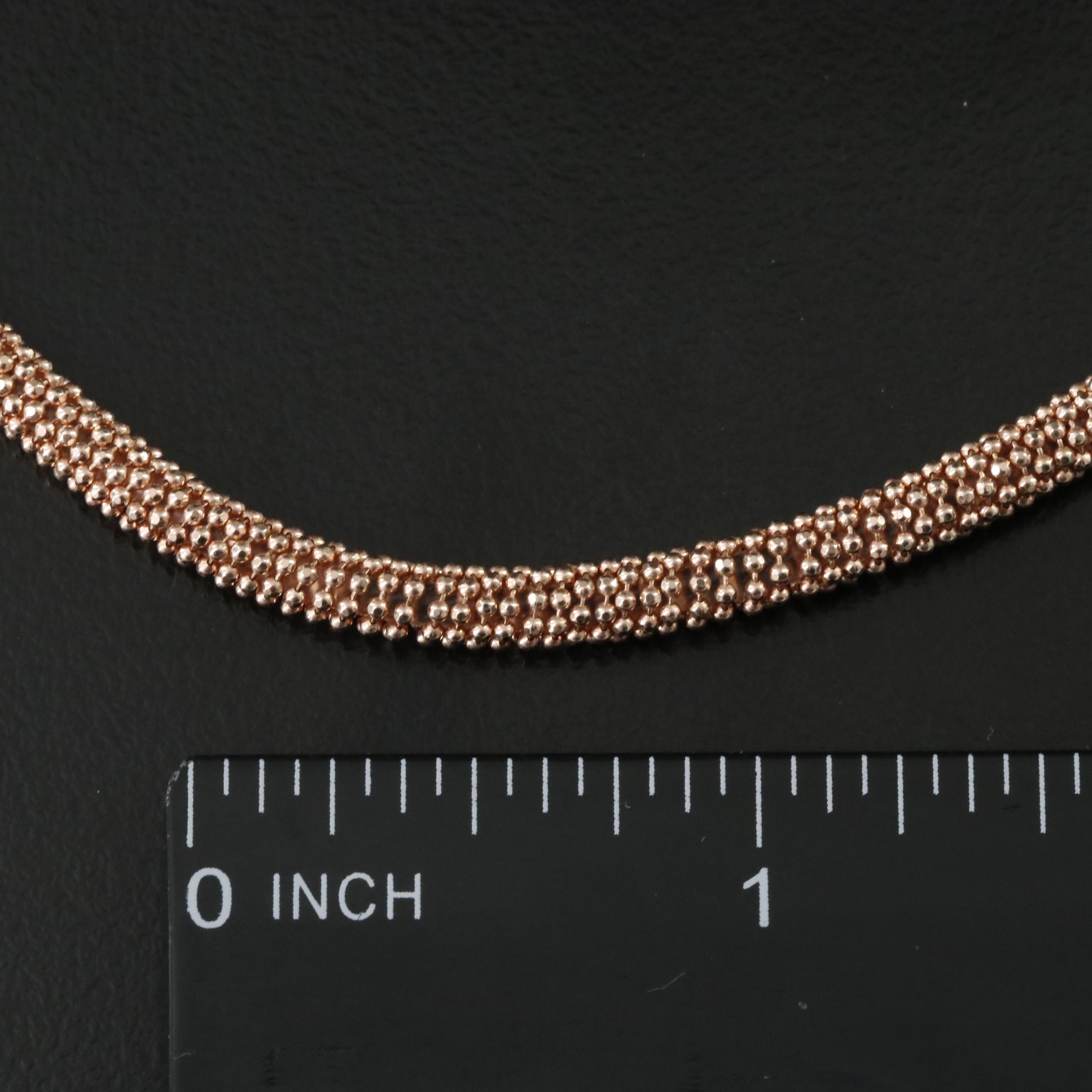 Sterling Popcorn Chain Necklace