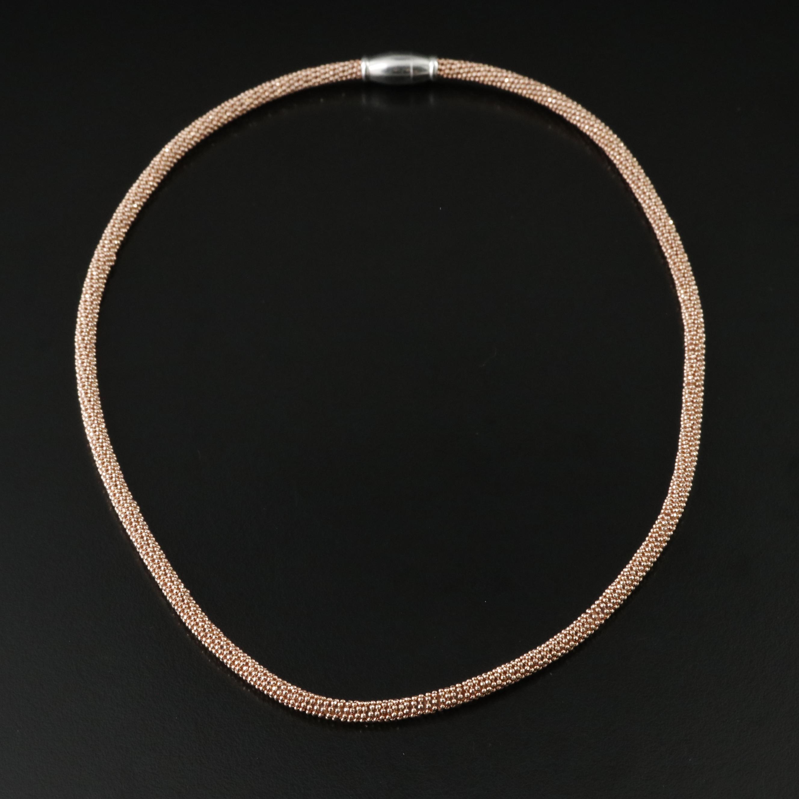 Sterling Popcorn Chain Necklace